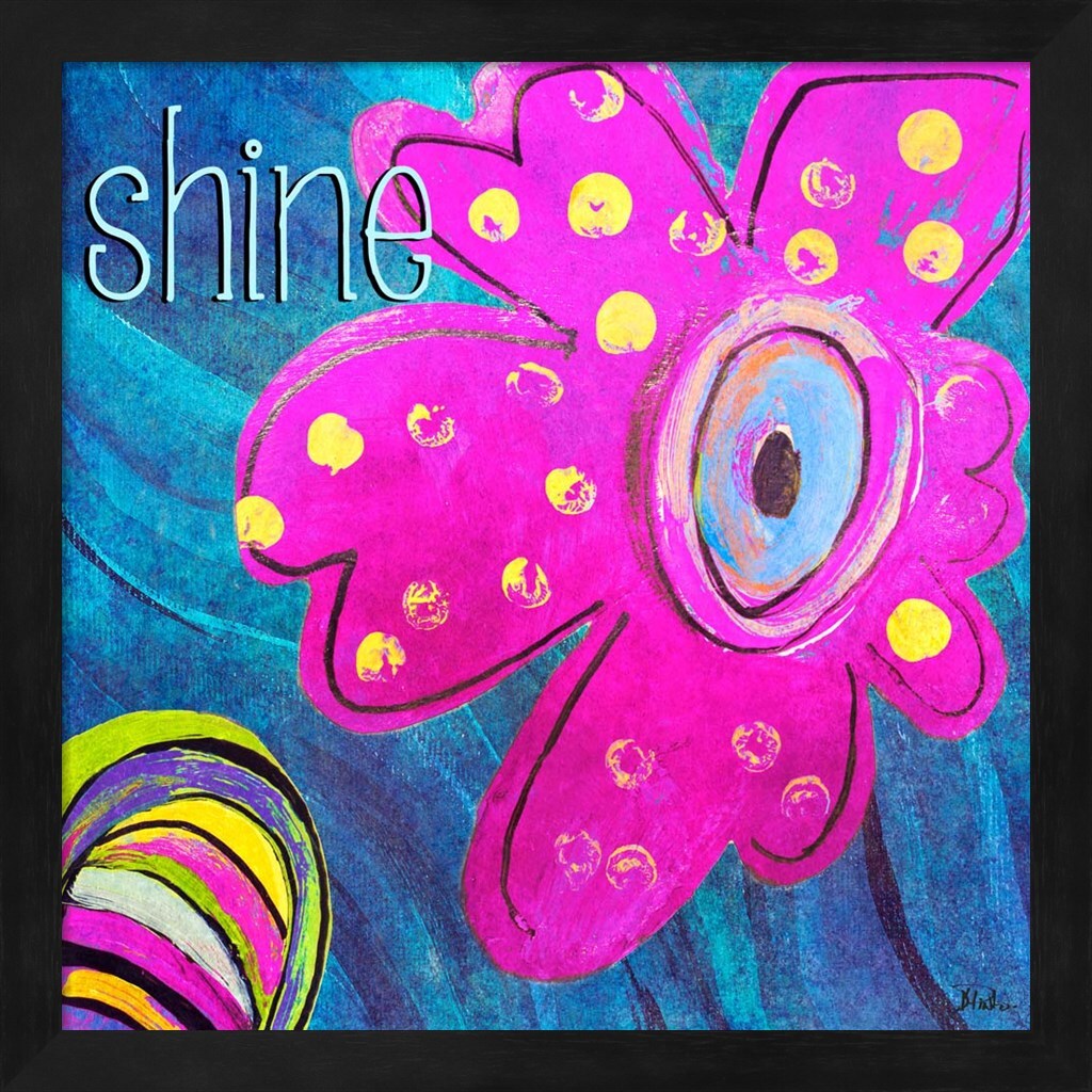 Bright Collage Flowers II by Patricia Pinto 13" x 13" Framed Wall Art