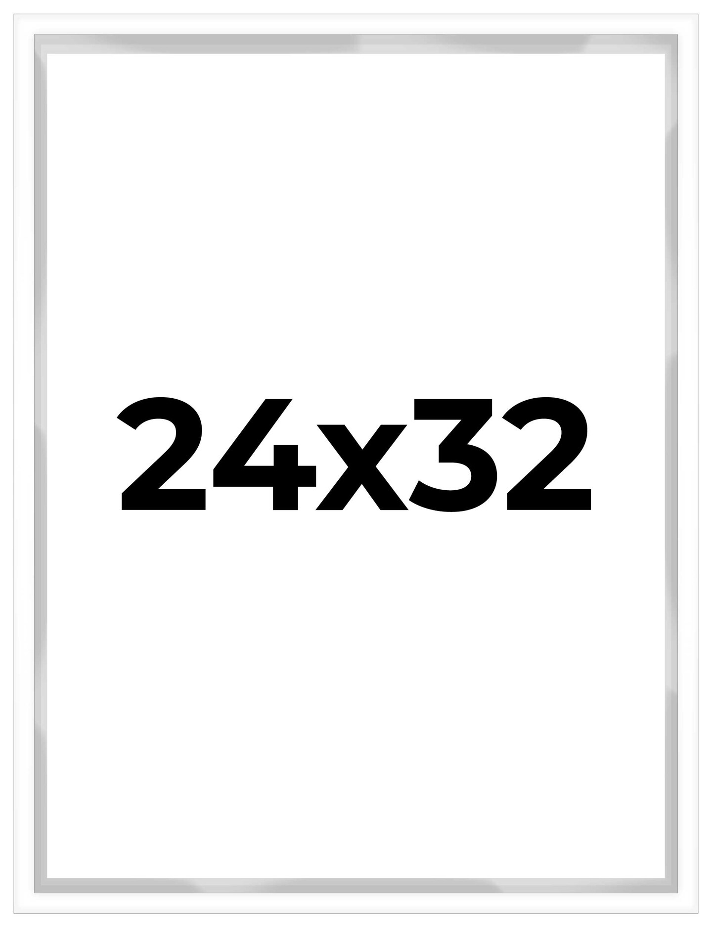 24x32 Shadow Box 3/4" Depth White Picture Frame - UV Acrylic, Backing, Hanging Hardware