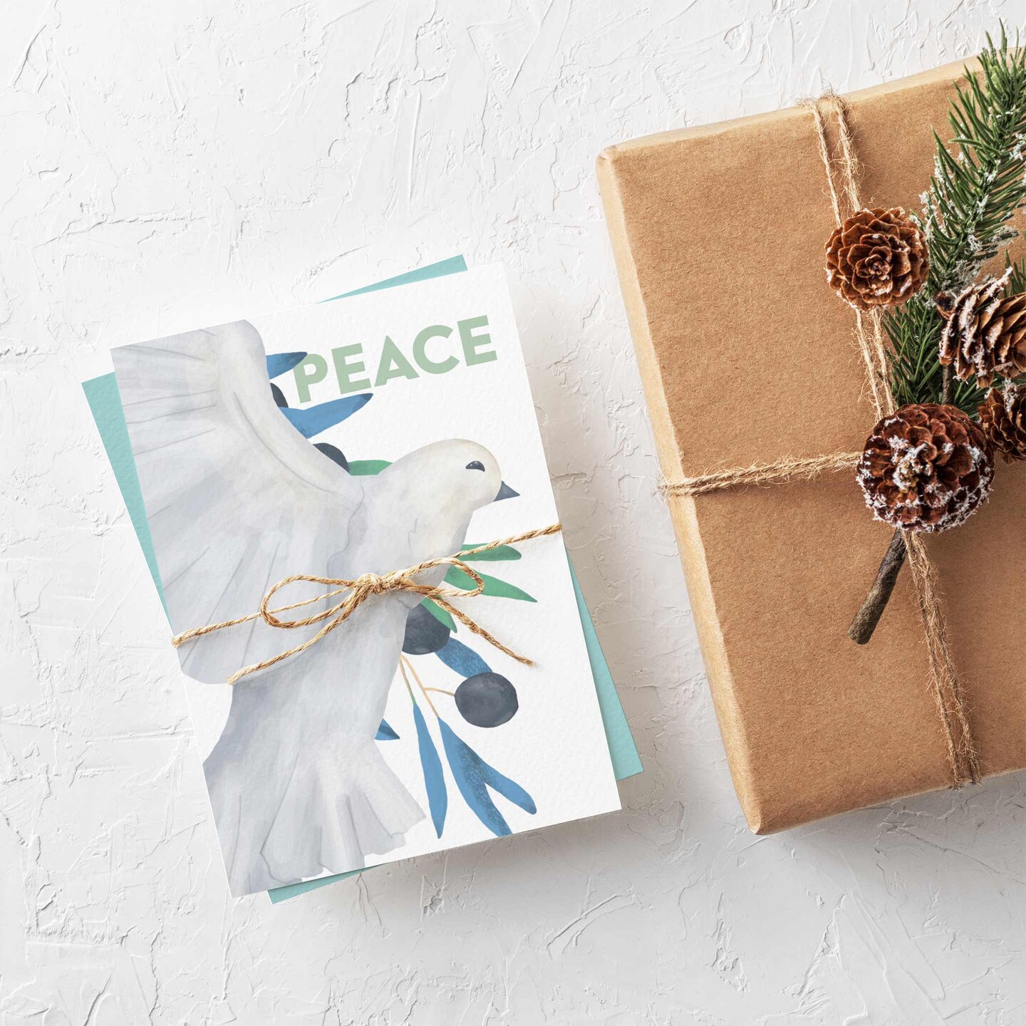 Peace on Earth Christmas Cards - 24-Pack Holiday Greeting Cards with 6 Beautiful Dove Designs, Perfect for Sharing Peaceful Merry Christmas &#x26; Holiday Wishes, Blank Inside for Personalized Messages - Elegant and Serene Stationery Set