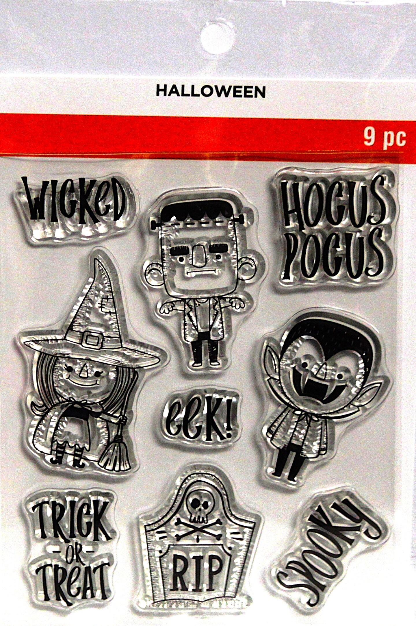 Recollections 9pc Halloween Clear Stamps