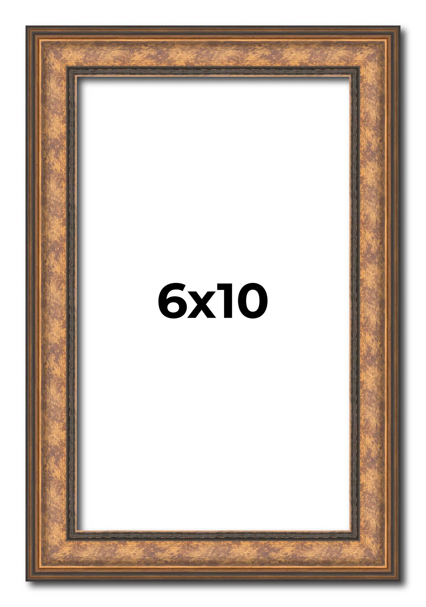 Photo Size Slim Profile Gold Picture Frame - UV Acrylic, Foam Board Backing, Hanging Hardware