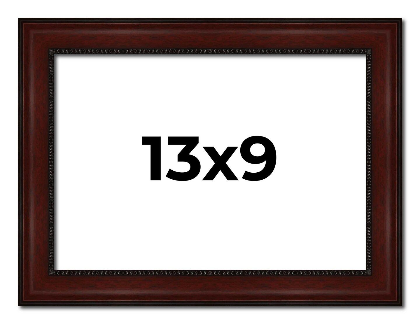 13x9 Distressed Brown Picture Frame - UV Acrylic, Foam Board Backing, Hanging Hardware