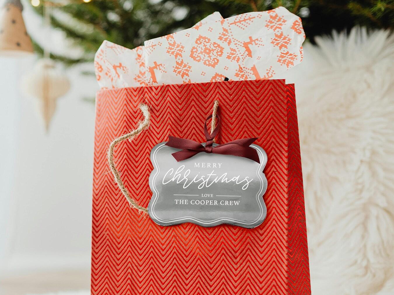 HERMA Christmas Gift Tags - 6 Pack Glitter Merry Christmas Tags With String For Gifts, Cards, Decor (8x4 Cm) - View #11