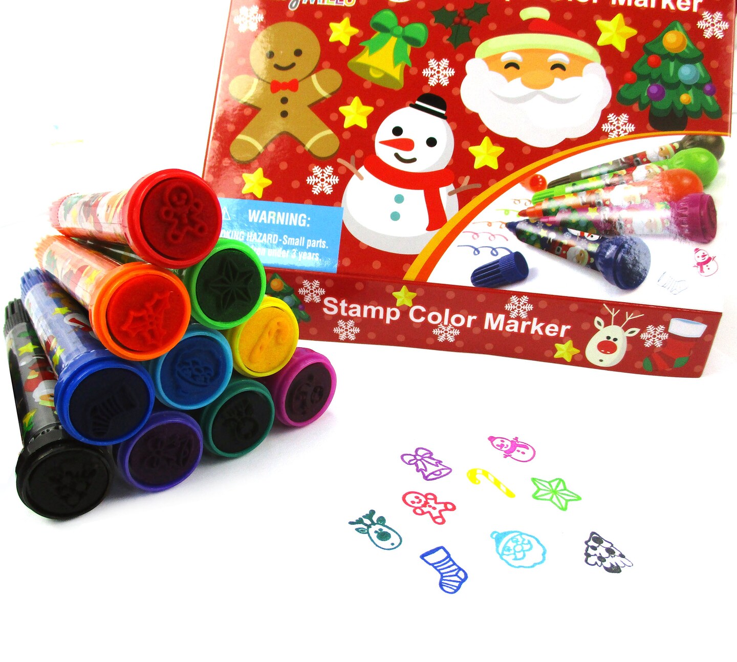 Christmas Holidays Thanksgiving Stamper Marker Set of 10