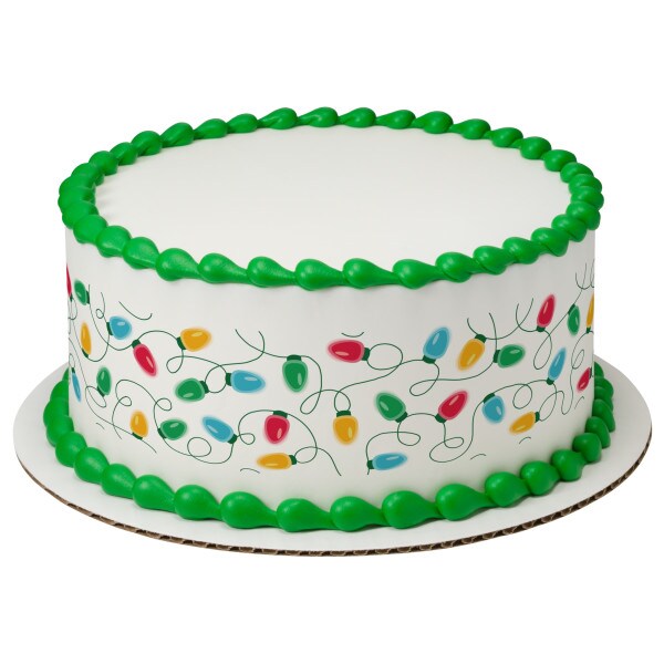 Christmas Lights Edible Cake Topper Image Strips 3ct