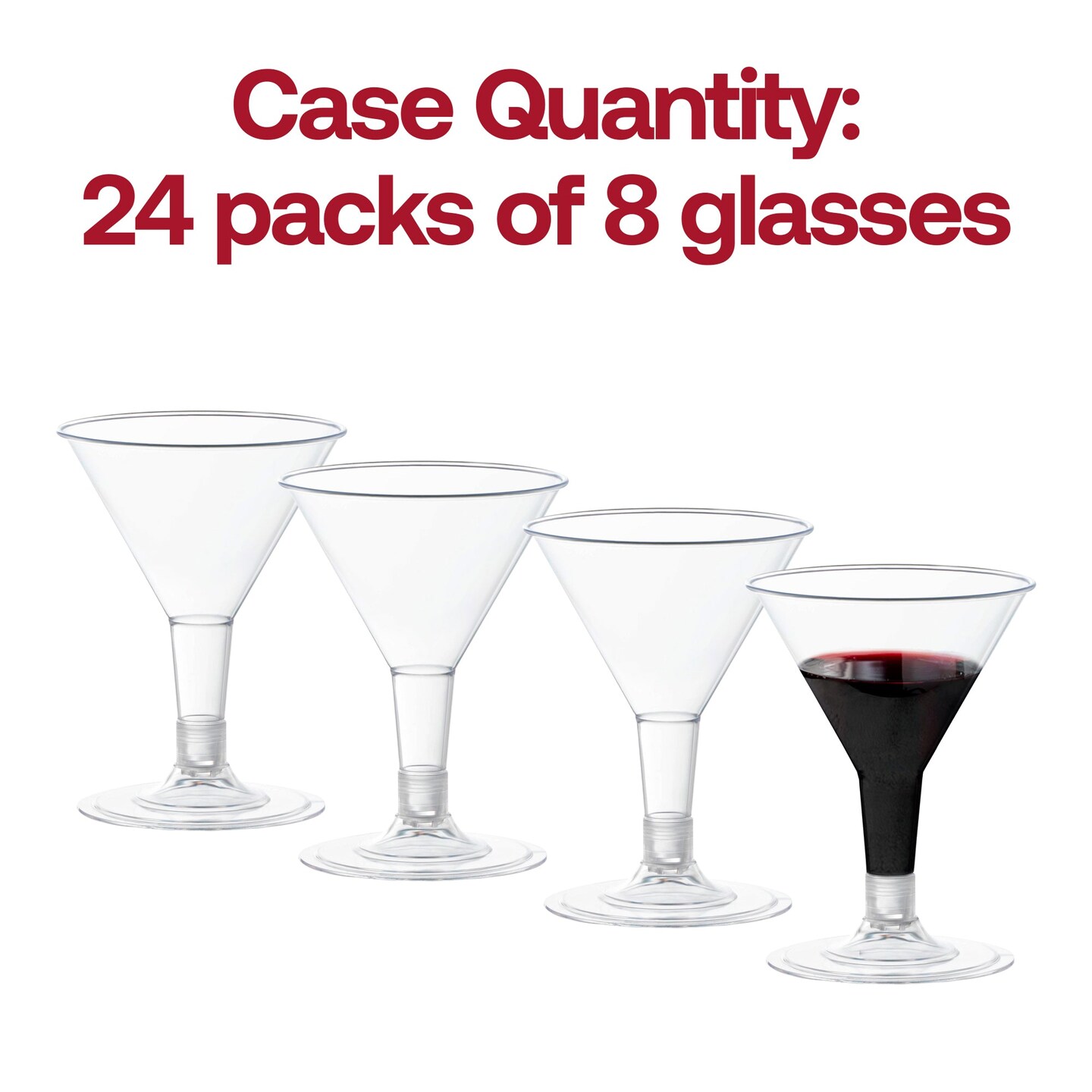 Clear Plastic Mini Martini Shot Glasses - 2 oz. (192 Glasses)