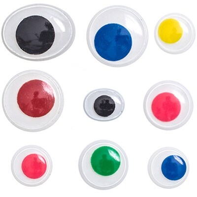 John Bead Paste-On Assorted Wiggle Craft Eyes