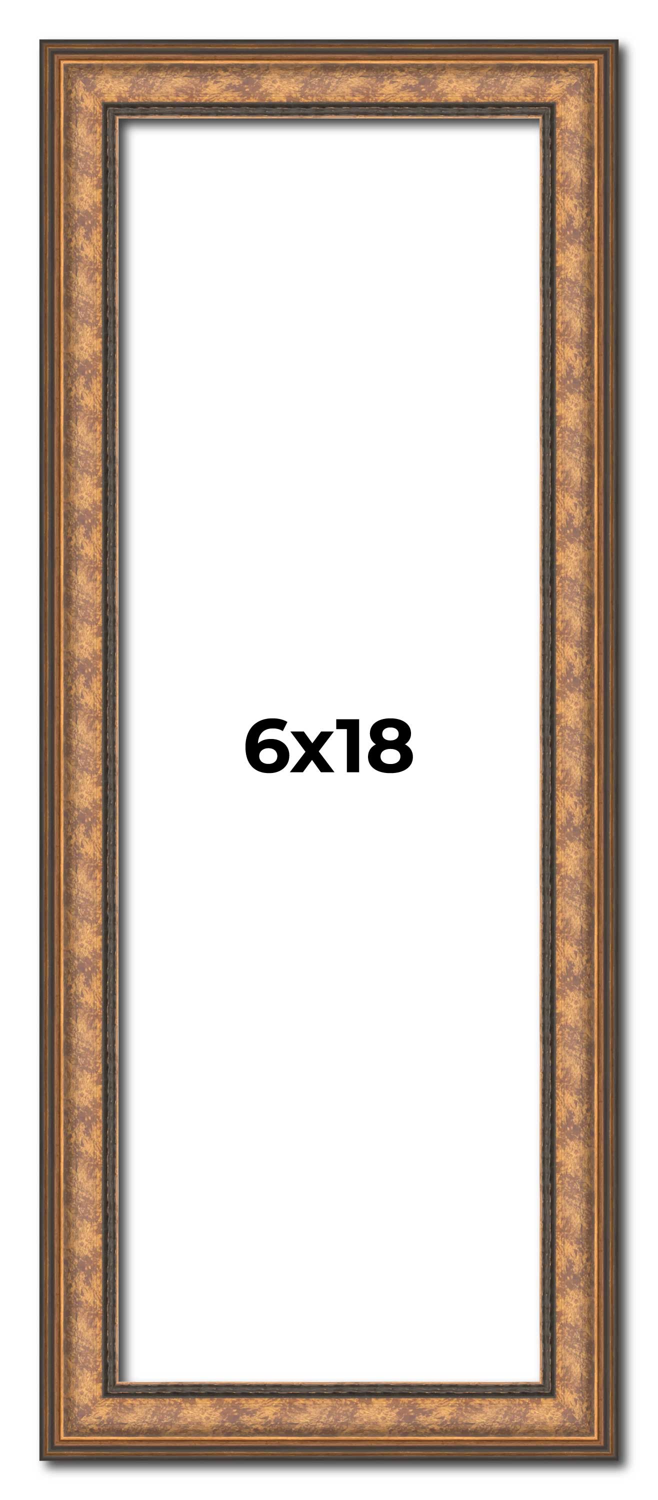 Panoramic Slim Profile Gold Picture Frame - UV Acrylic, Foam Board Backing, Hanging Hardware
