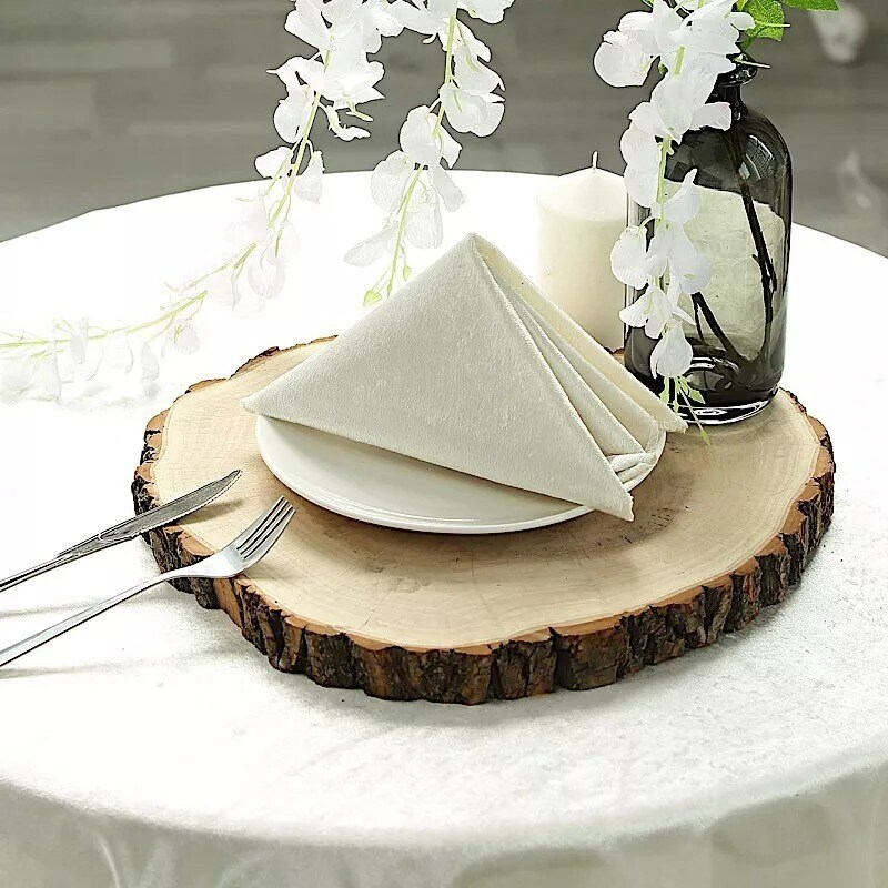 18&#x22; wide Natural Round Poplar Wooden Slices Party Tabletop Wedding Crafts