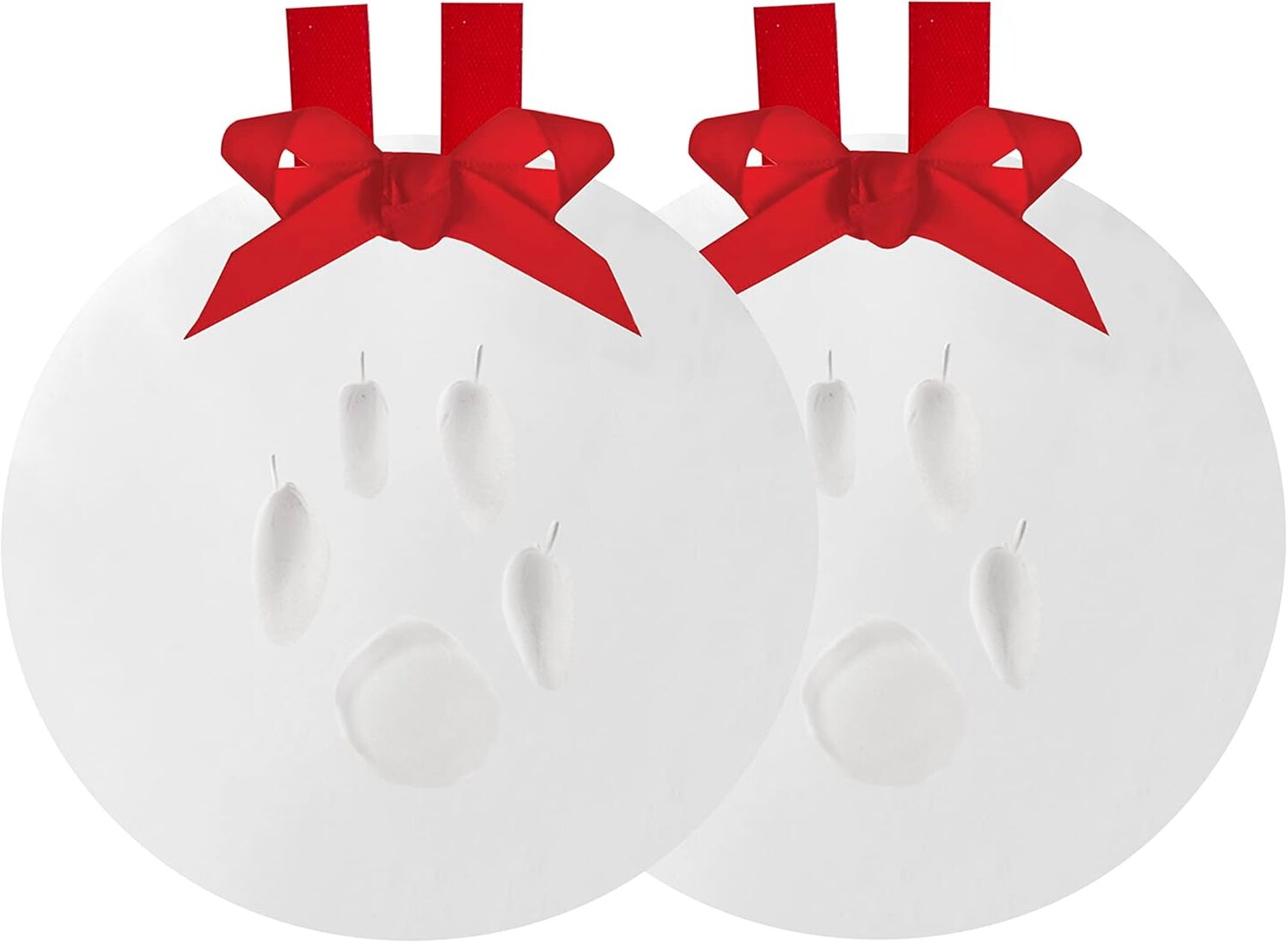 Pawprints 2-Pack Christmas Ornament, DIY No Mess Pet Paw Print Holiday Keepsake Kit, Dog or Cat Stocking Stuffer Gift, Christmas Gift for Pet Parents, Paw Print Ornament for The Holidays