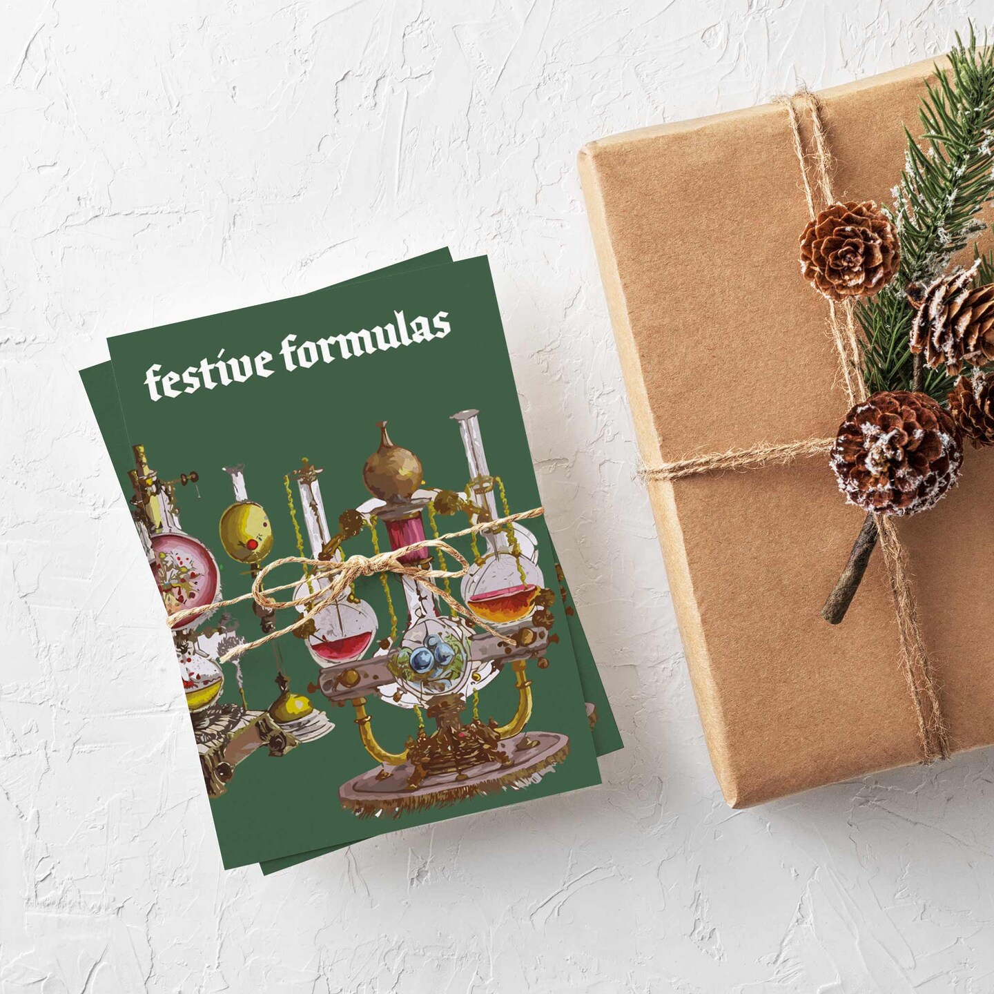 Science Lab Christmas Cards - 24-Pack Holiday Greeting Cards with 6 Festive Science-Inspired Designs, Perfect for Sharing Merry Christmas & Holiday Wishes, Blank Inside for Personalized Messages - Unique and Whimsical Stationery Set
