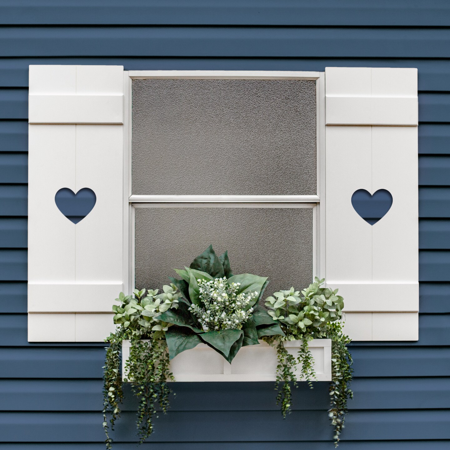 Cottage Shutter with Heart Cutout, Weatherproof PVC Decor, Sold ...