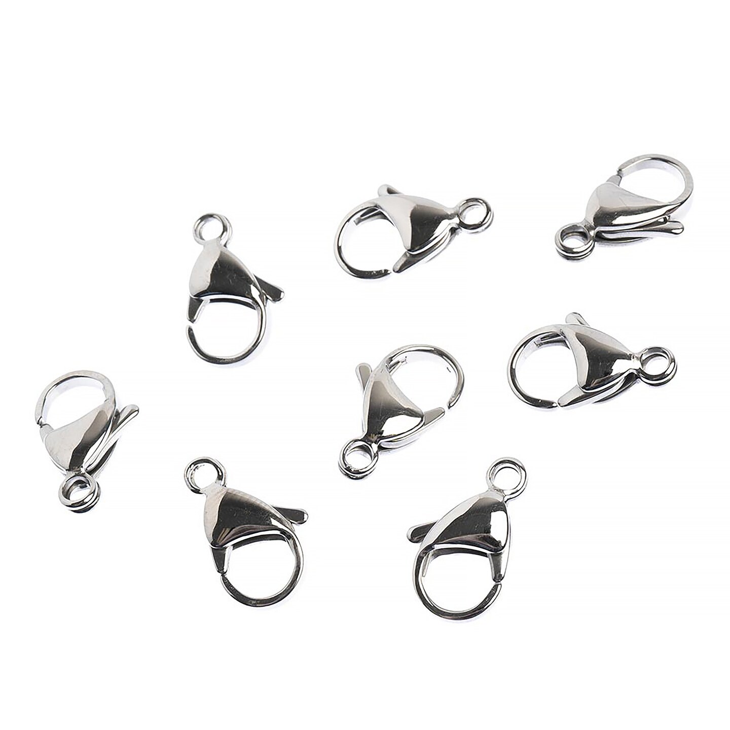 John Bead Stainless Steel Silver Lobster Clasps
