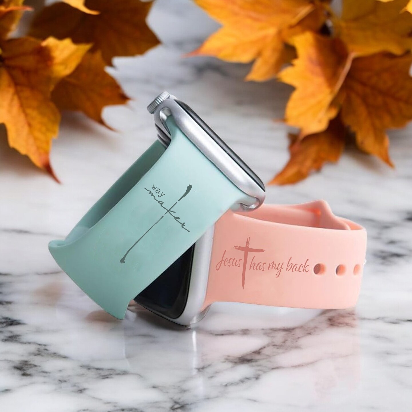 Christian Personalized Strap - Mountain Mover Silicone Strap Bands 38mm 40mm 41mm 42mm 44mm 45mm 49mm - Chosen Blessed Forgiven Redeemed Eng product 2