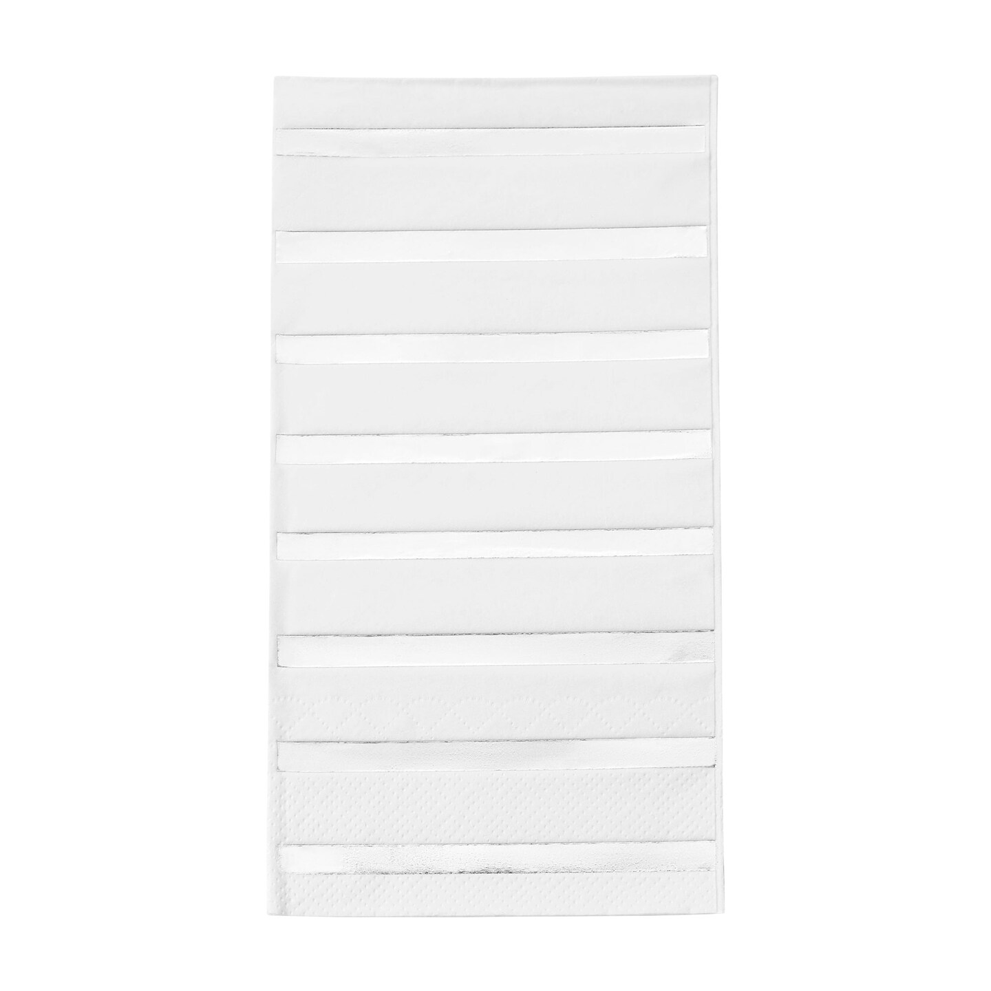 Durable White with Silver Stripes Paper Dinner Napkins (600 Napkins)