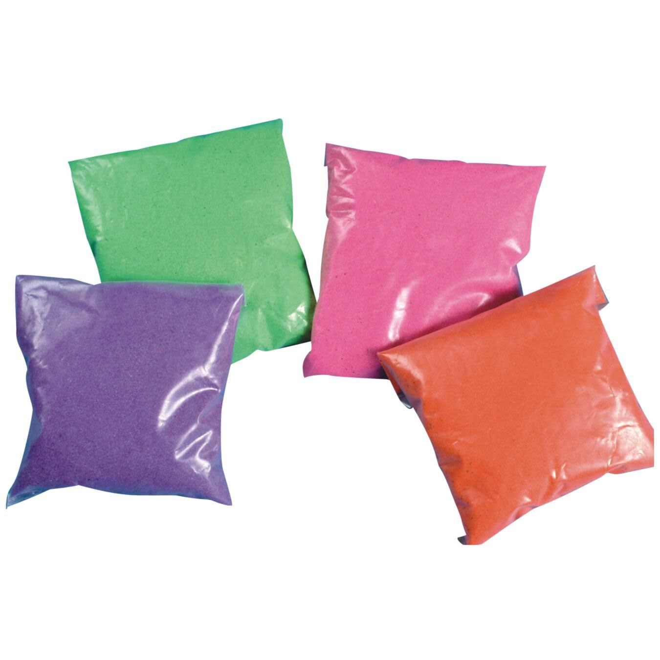 S&#x26;S Worldwide Neon Art Sand Assortment. For Sand Art Layering in Bottles, Decorating Adhesive Sand Art Pictures, &#x26; More Crafts, 4 Fun Colors of Fine Sand in 1lb Bags-4 Total lbs! Non-Toxic, Pack of 4