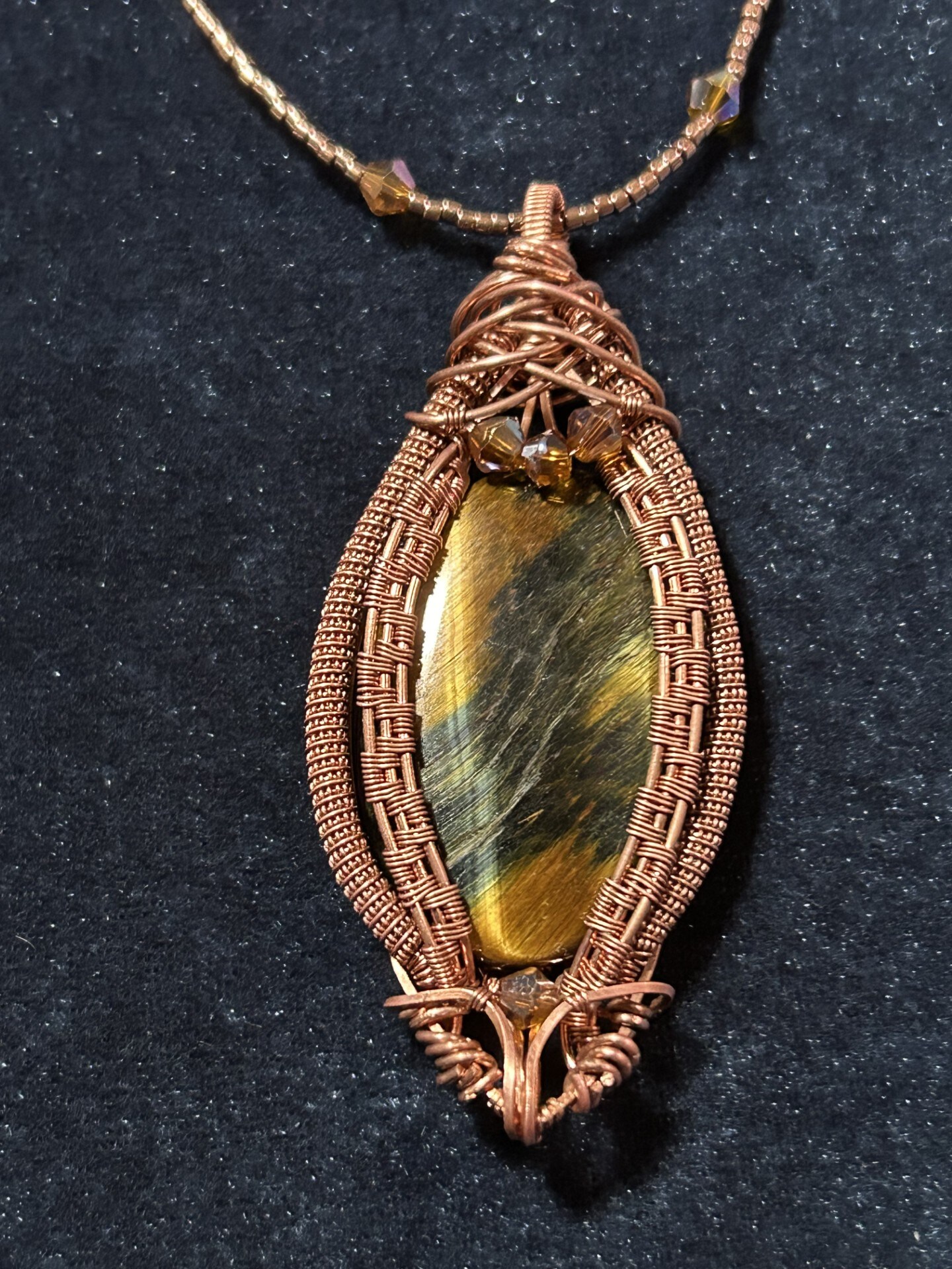 Brown Native American Tigers Eye good Necklace