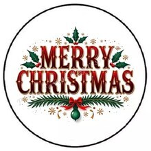 Kitcheniva Merry Christmas Envelope Seal Label Stickers Glossy/Matte 1.2&#x22; to 3&#x22;