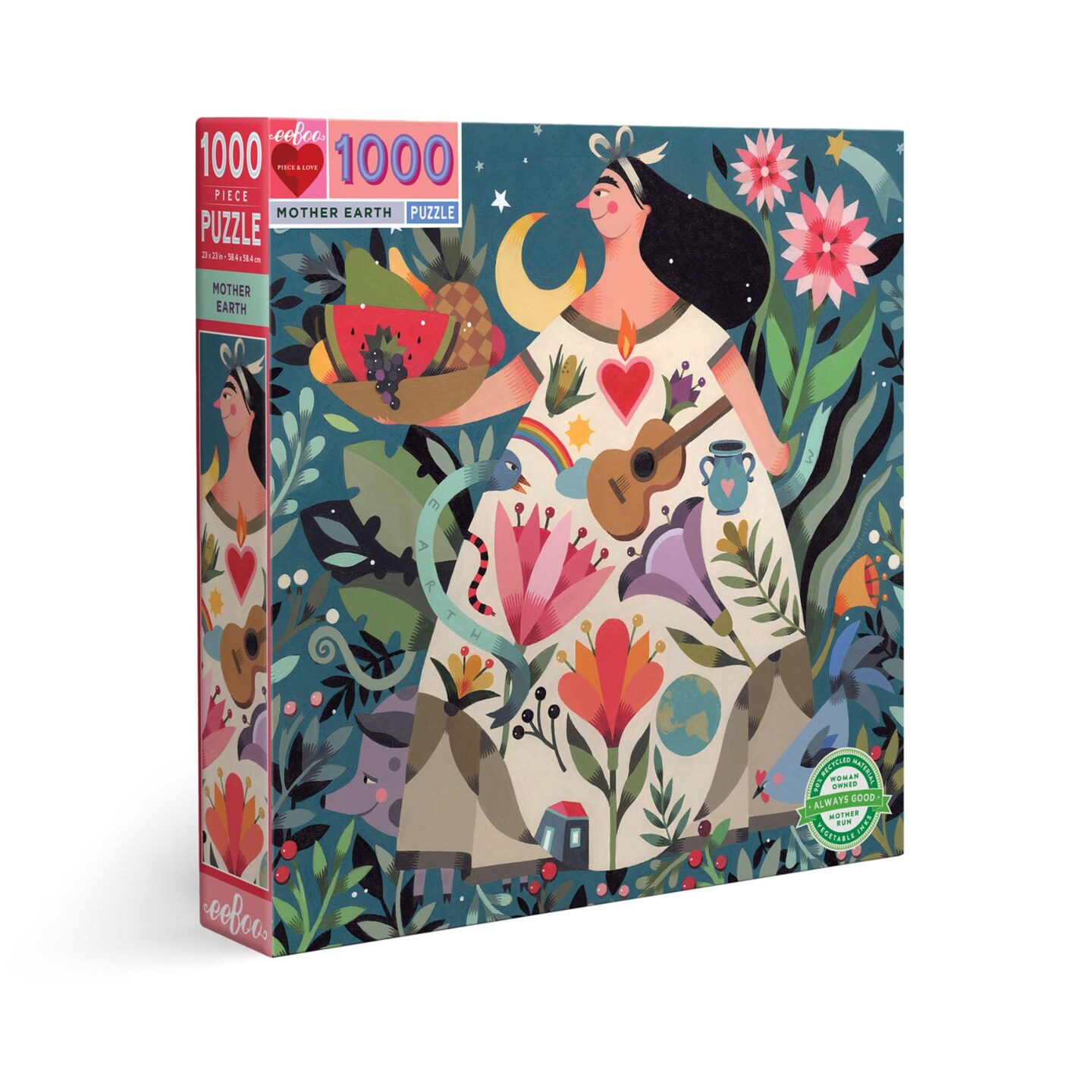 eeBoo Piece and Love Mother Earth 1000 piece square adult Jigsaw Puzzle