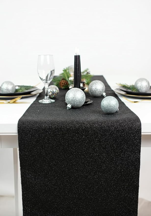 Sparkling Glitter Felt Table Runner | Sparkle Christmas Table Runner | Various Colors