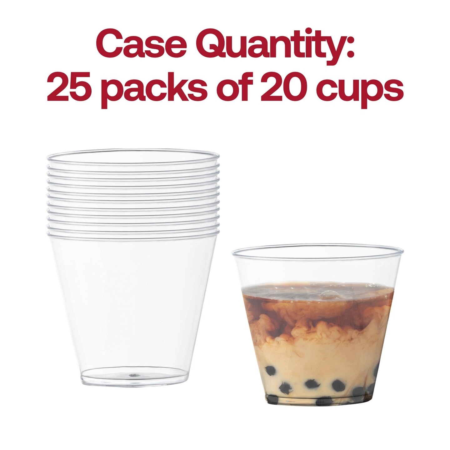 Crystal Clear Plastic Disposable Party Cups - 5 oz. (500 Cups)