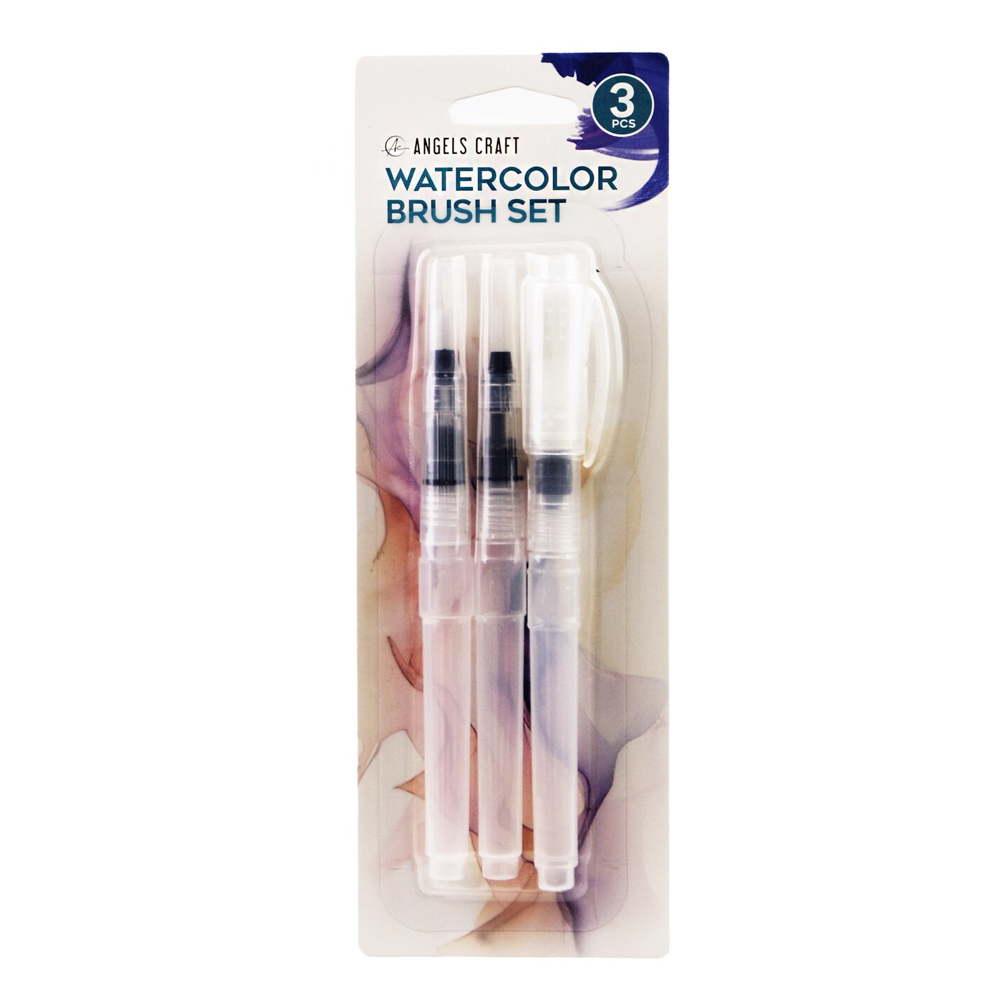 3-Piece Watercolor Brush Set Kit