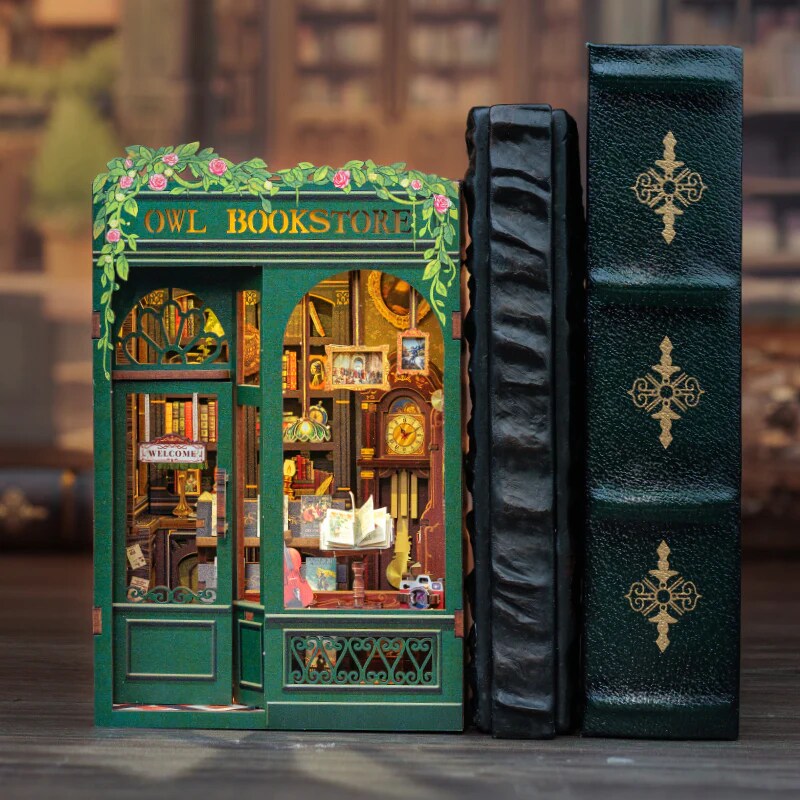 DIY Miniature Kit Book Nook | Owl Bookstore