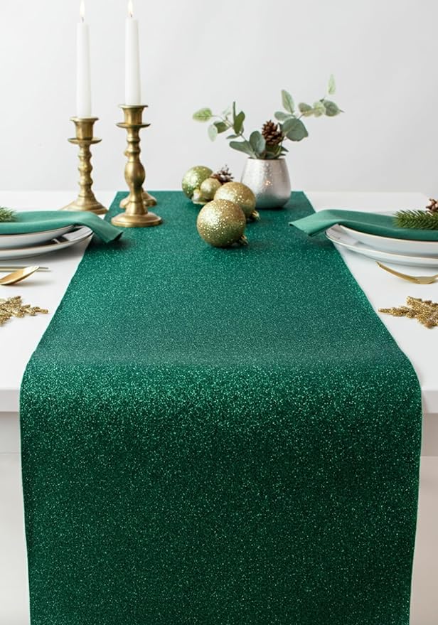 Sparkling Glitter Felt Table Runner | Sparkle Christmas Table Runner | Various Colors