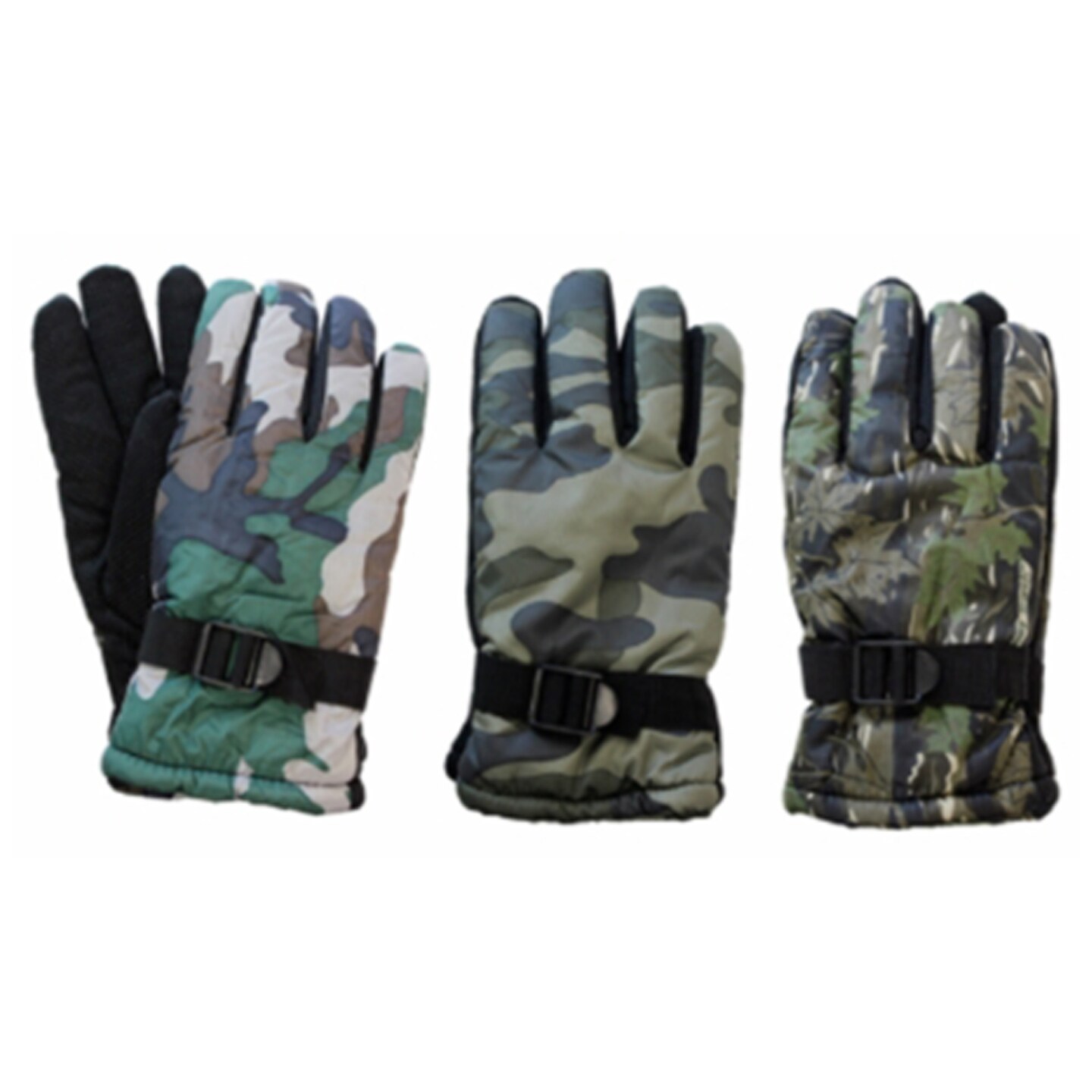 Solid Wing Camo Ski Gloves for Stylish Winter Protection