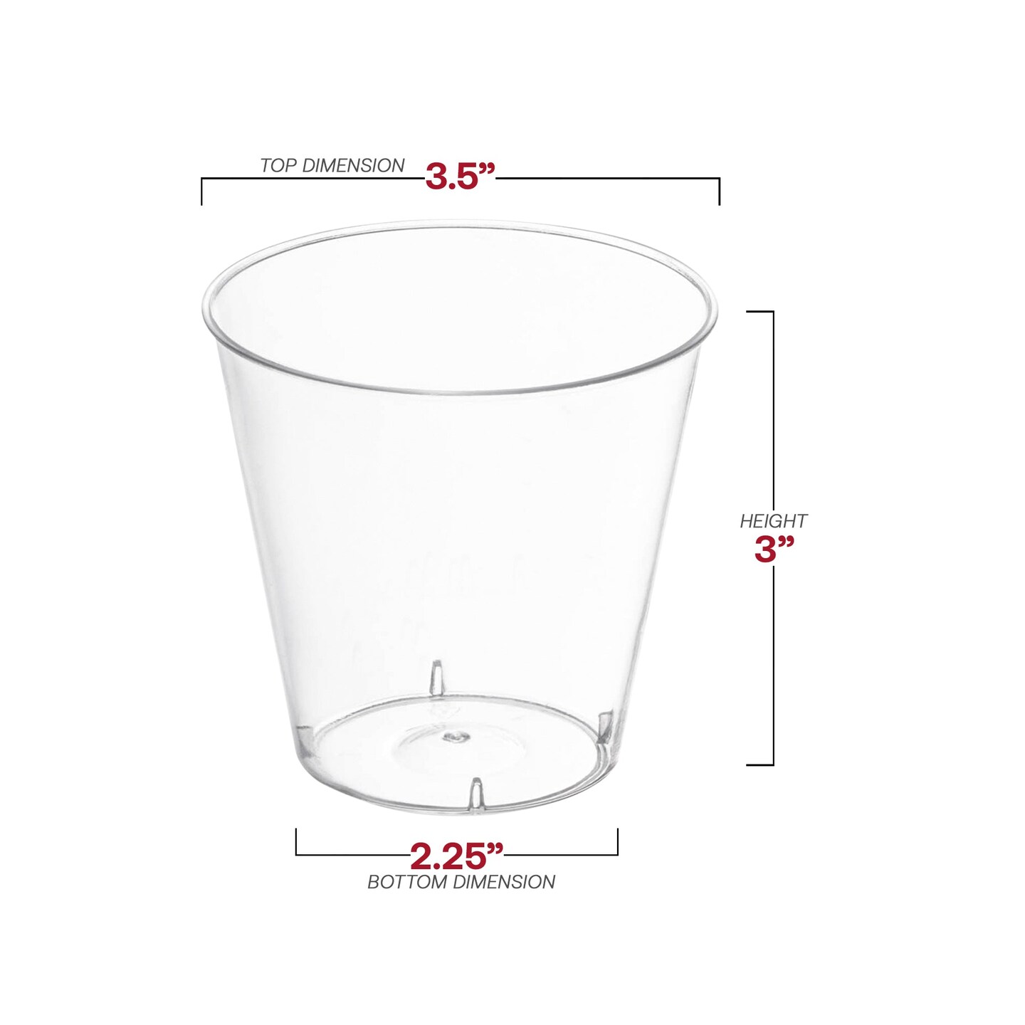 Crystal Clear Plastic Disposable Party Cups - 9 oz. (500 Cups)