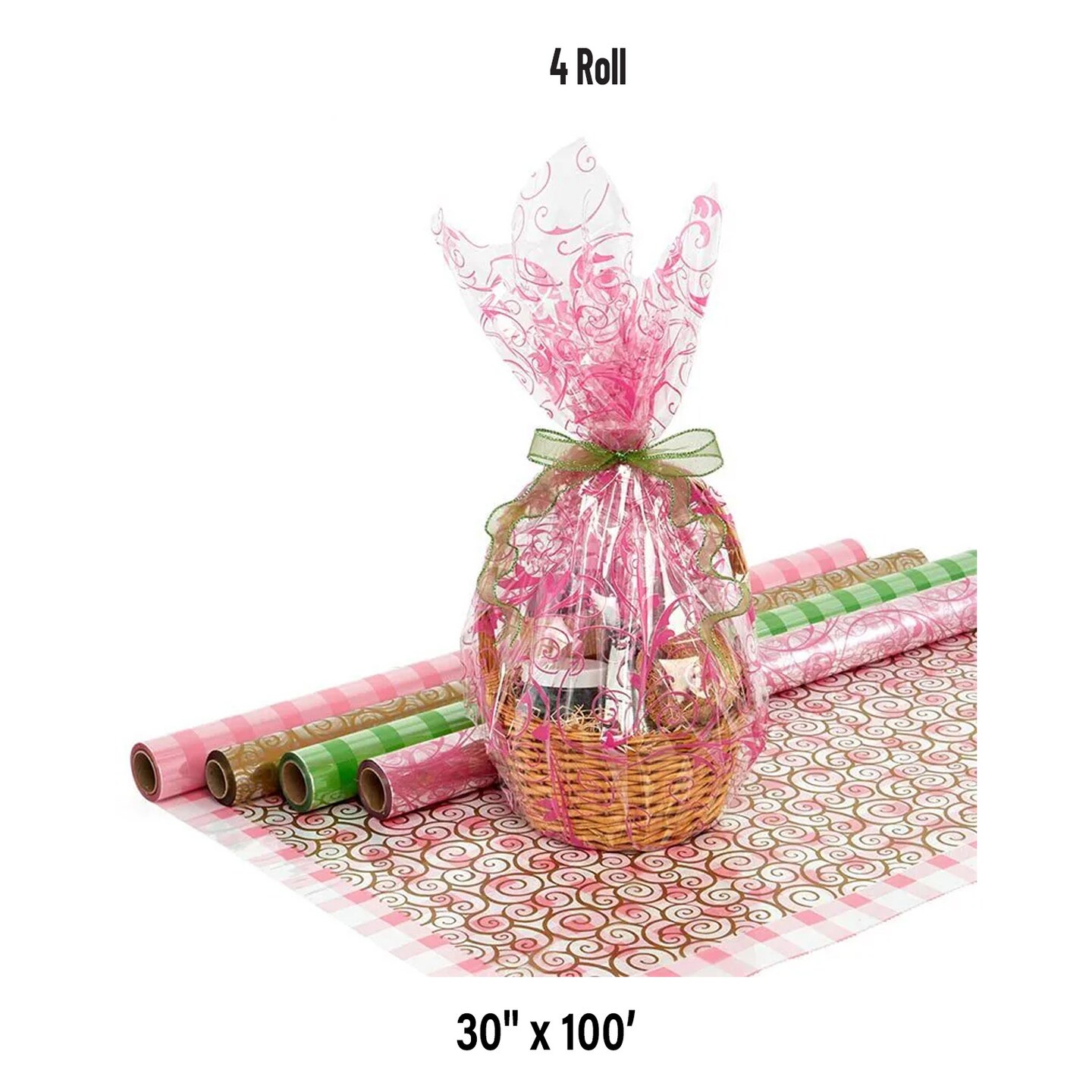 Patterned Cello Roll 30 Inches x 100 Feet