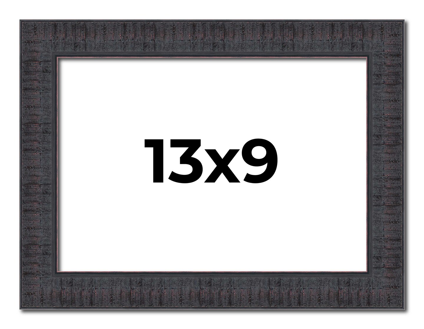 Photo Size Distressed Brown Picture Frame - UV Acrylic, Foam Board Backing, Hanging Hardware