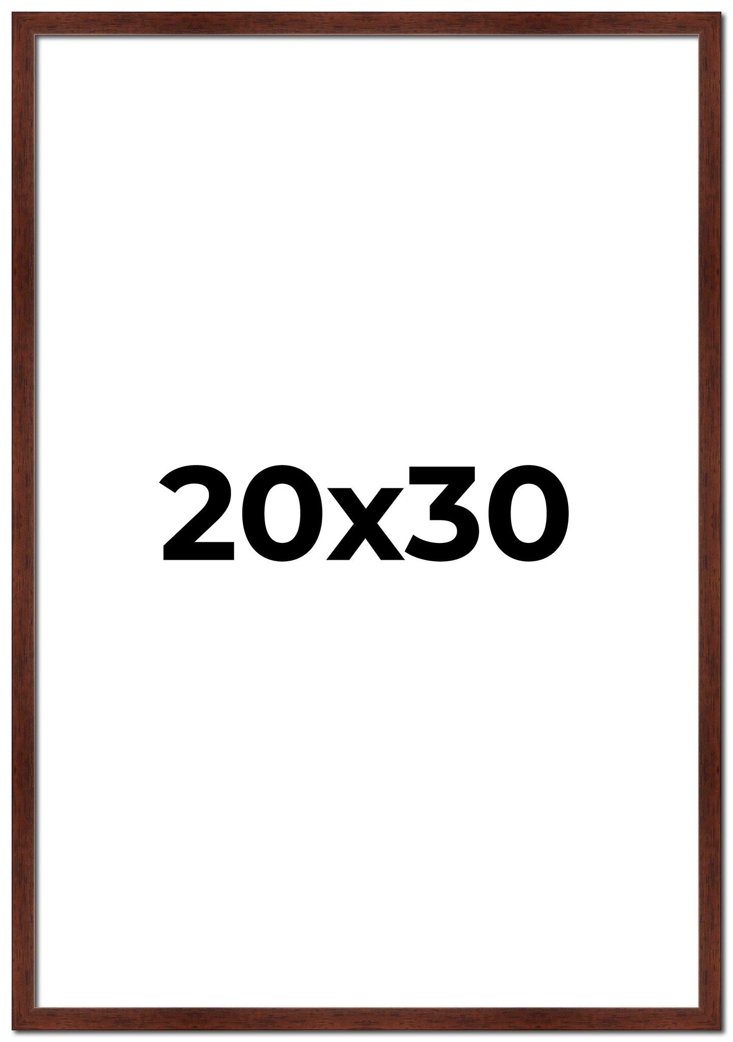 Classic Modern Brown Picture Frame - UV Acrylic, Foam Board Backing, Hanging Hardware