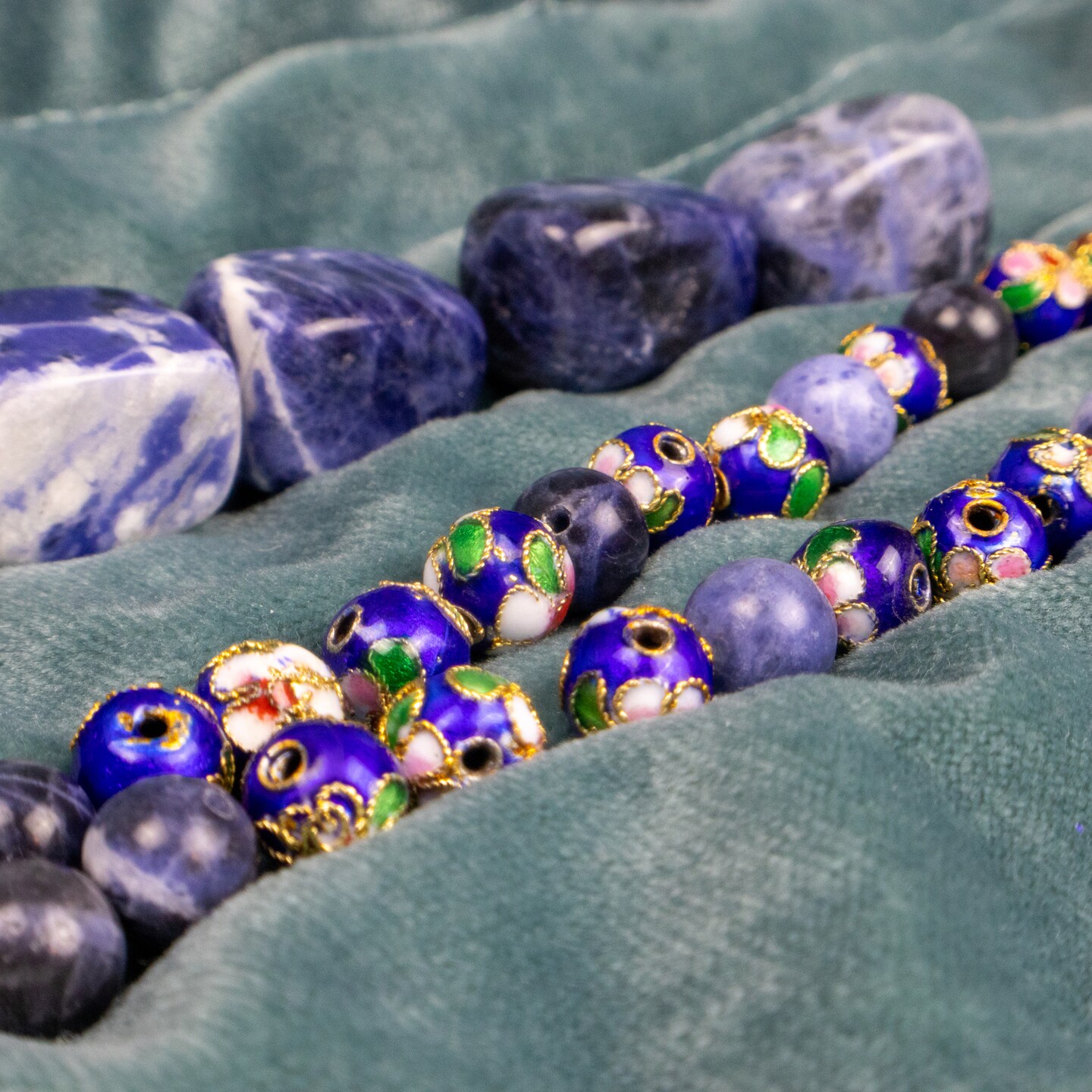 Cloisonne Beads  Pack of  14