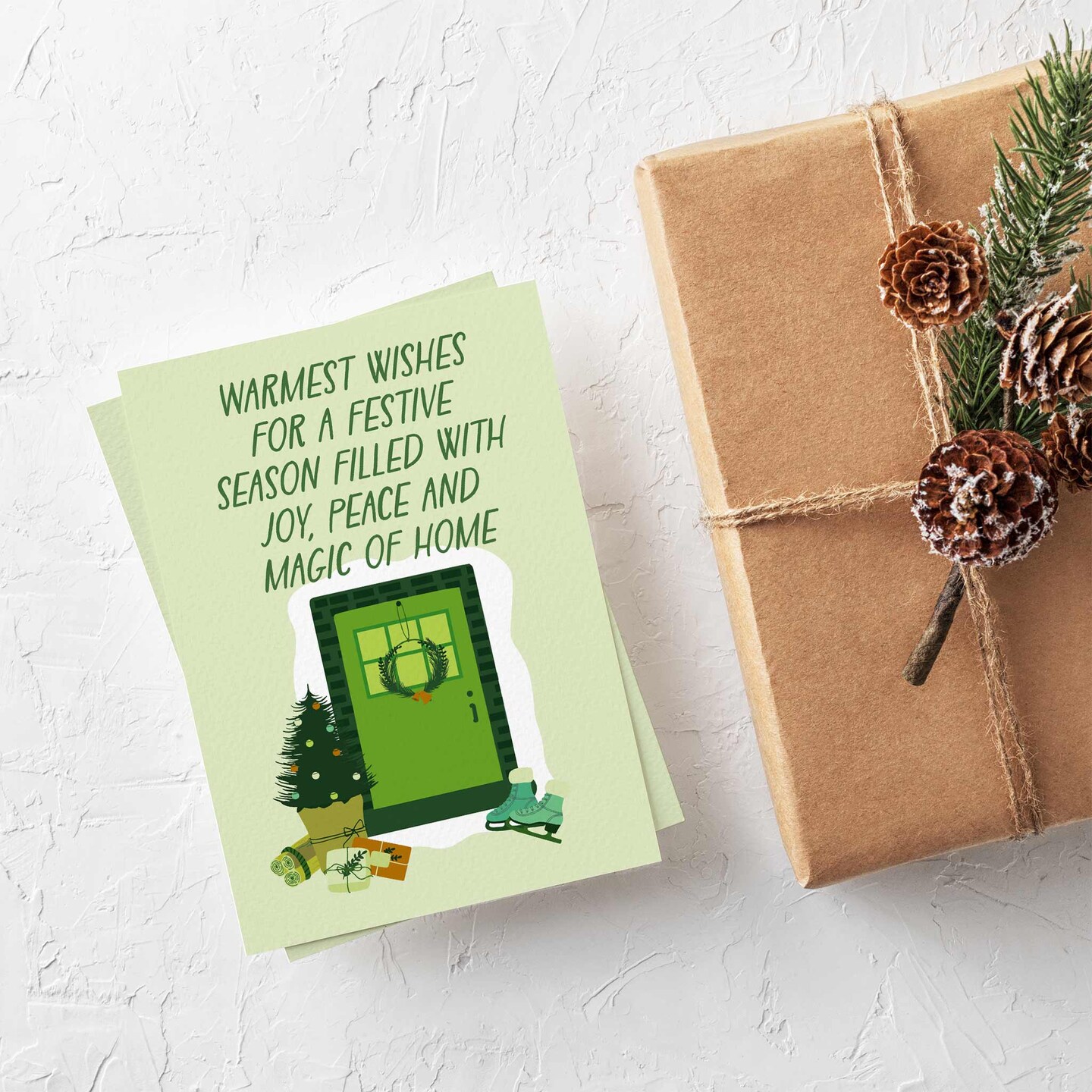 Real Estate Christmas Cards - 24-Pack Holiday Greeting Cards with 6 Cozy New Home Designs, Perfect for Realtors to Share Merry Christmas & Holiday Wishes with Clients, Blank Inside for Personalized Messages - Warm and Festive Stationery Set