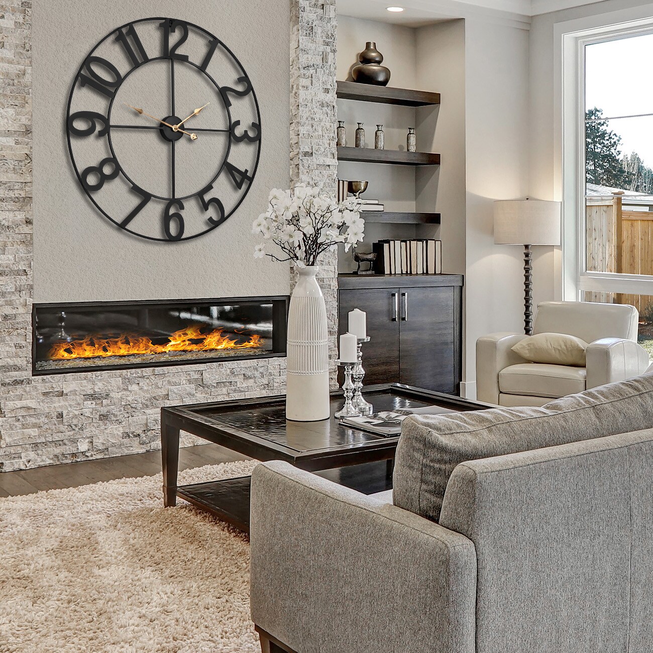 Sorbus Large Wall Clock - 32 inch (81 CM) Battery Operated Analog Wall Clock Decorative for Living Room and Kitchen