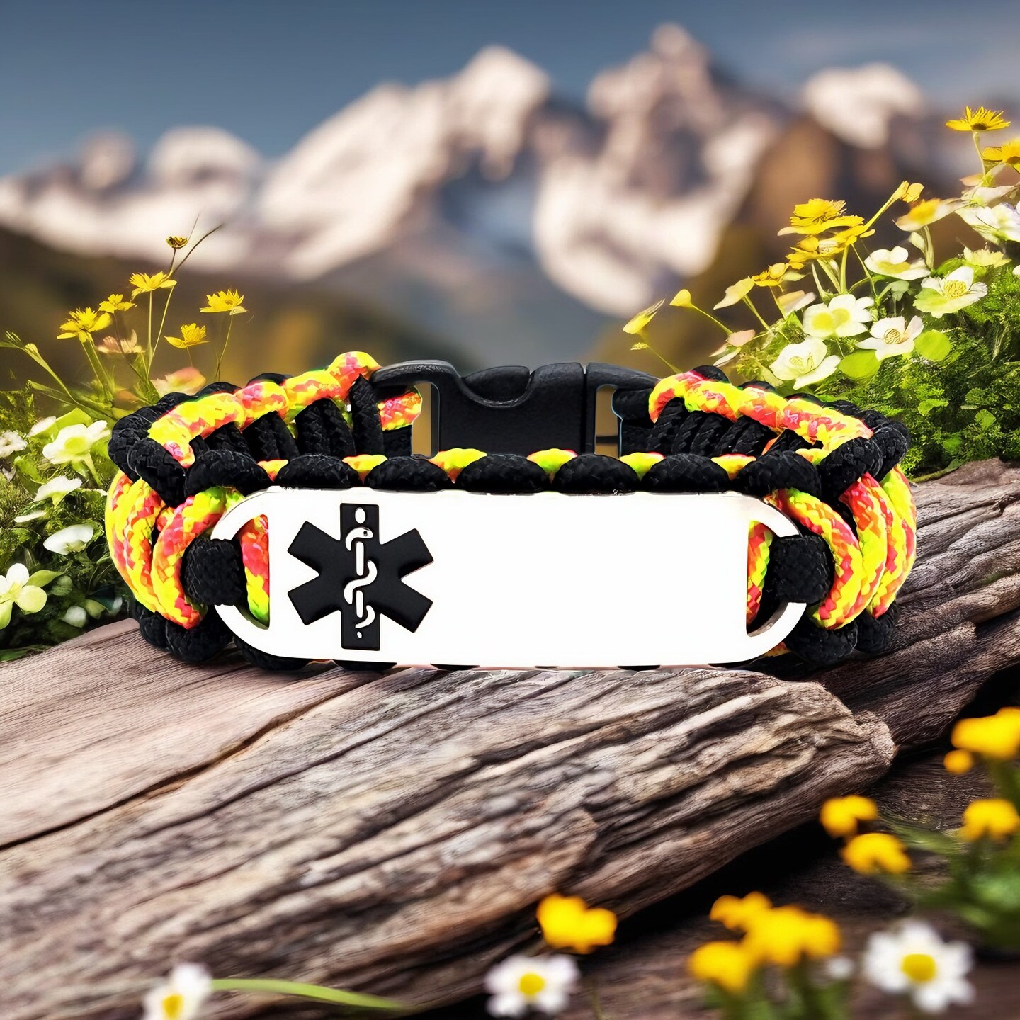Thin 275 Paracord Medical Alert Bracelet for Kids or Adults – Engraved ...