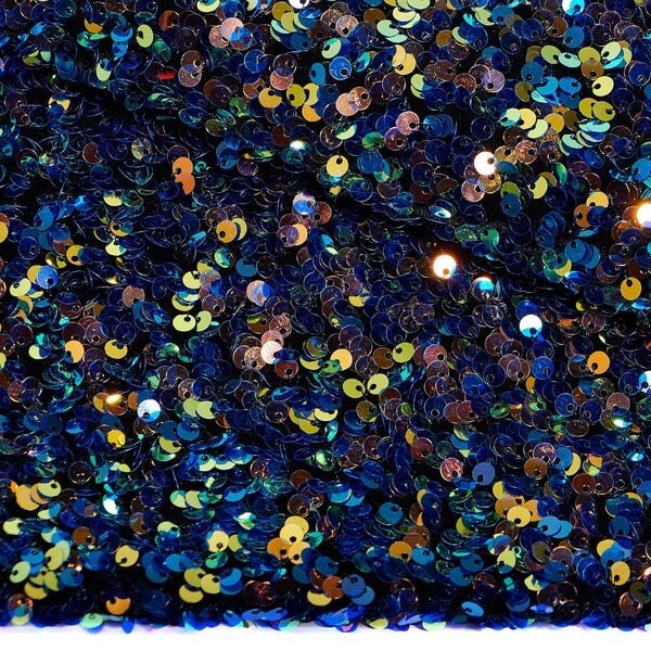2 Way Stretch Velvet Sequin Fabric 92% Polyester & 8% Spandex 46/47” Width