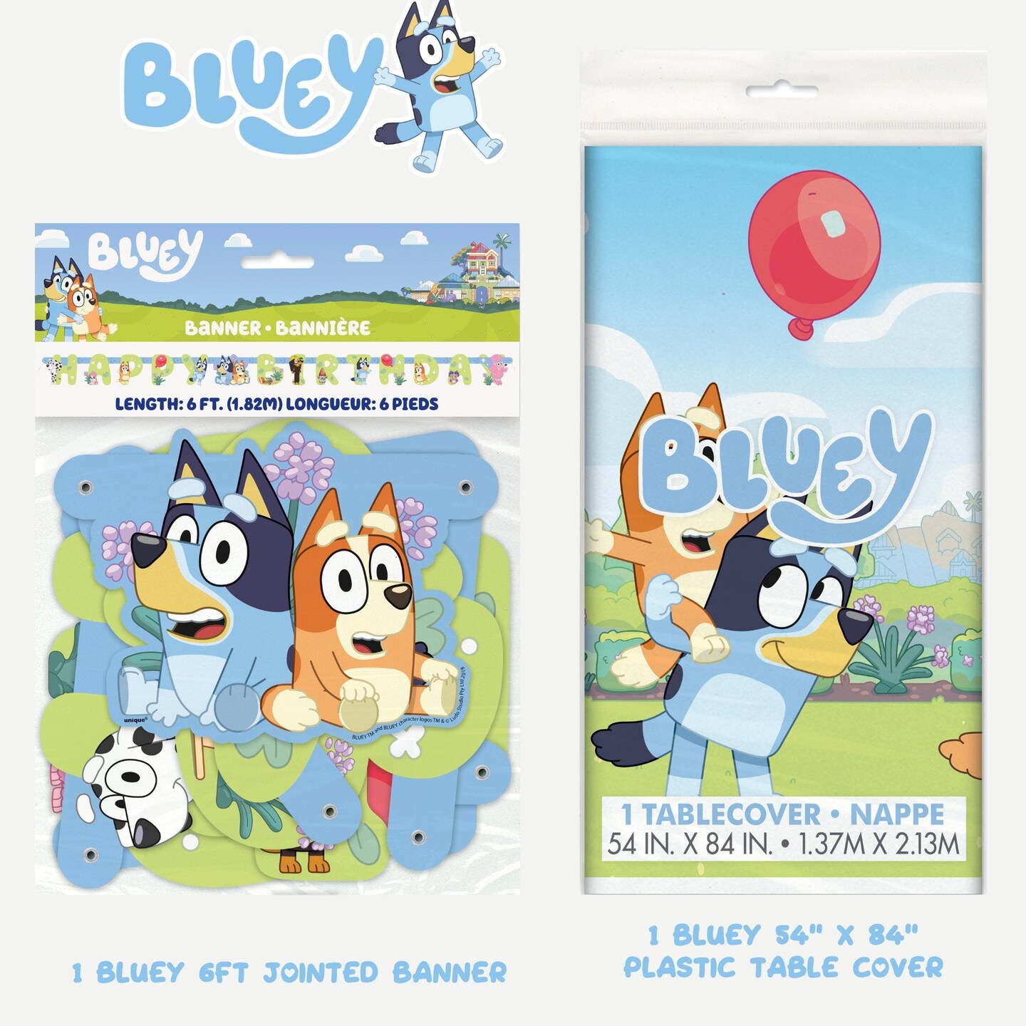 Bluey Birthday Party Supplies | Bluey Party Decorations | Bluey Plates | Bluey Napkins | Bluey Tableware | Bluey Balloons | Bluey Birthday Decorations (Party Pack)