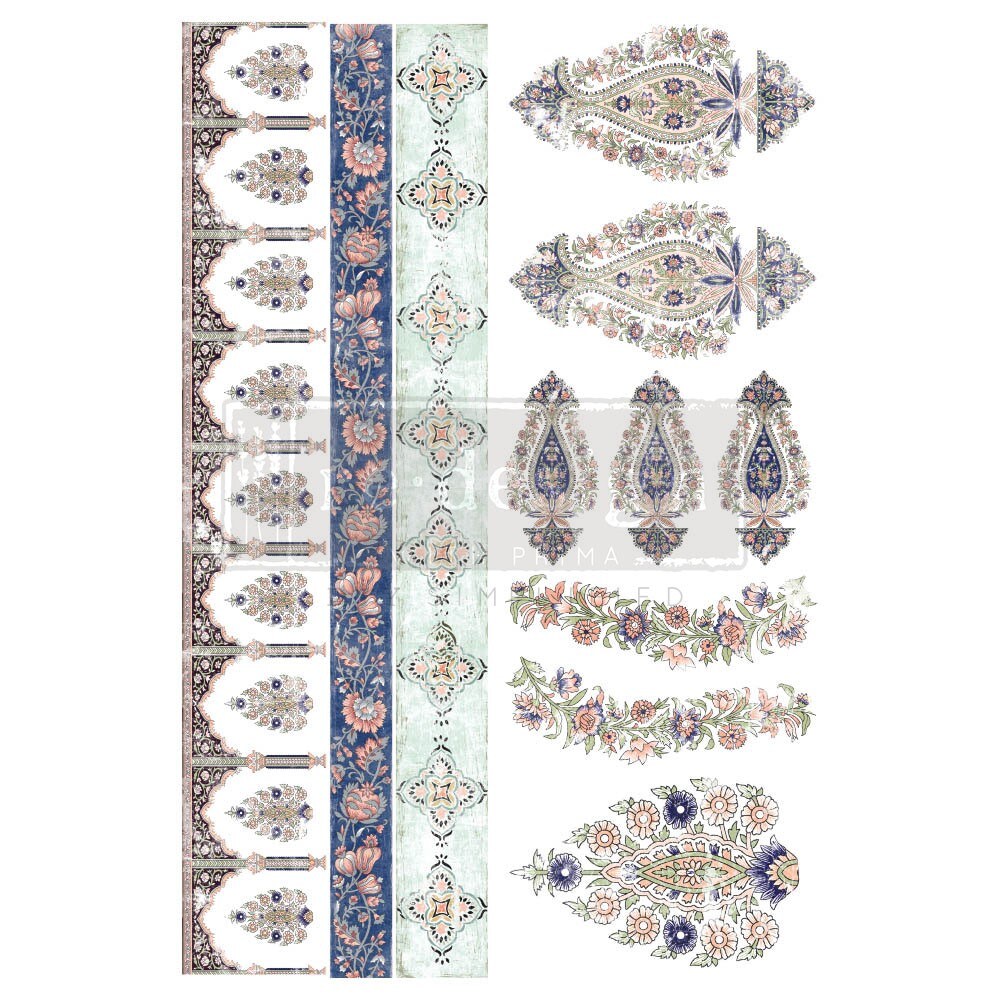 DecorTransfers®-ElegantAccents-totalsheetsize24x35,cutinto2sheets rub-ons