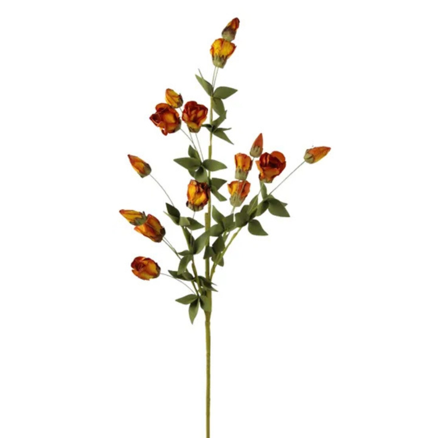 Fall Flower Spray &#x2013; 31&#x22; Orange Yellow Artificial Floral Stem-FH805377