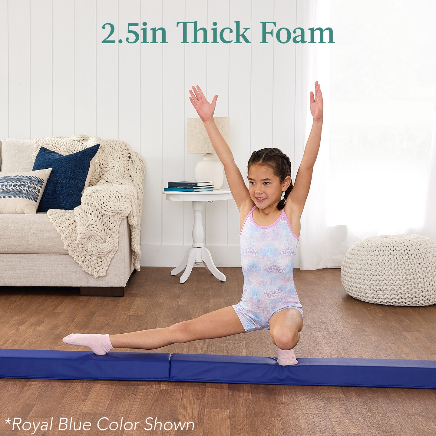 Best Choice Products 9ft Folding Medium-Density Foam Floor Balance Beam for Gymnastic and Tumbling