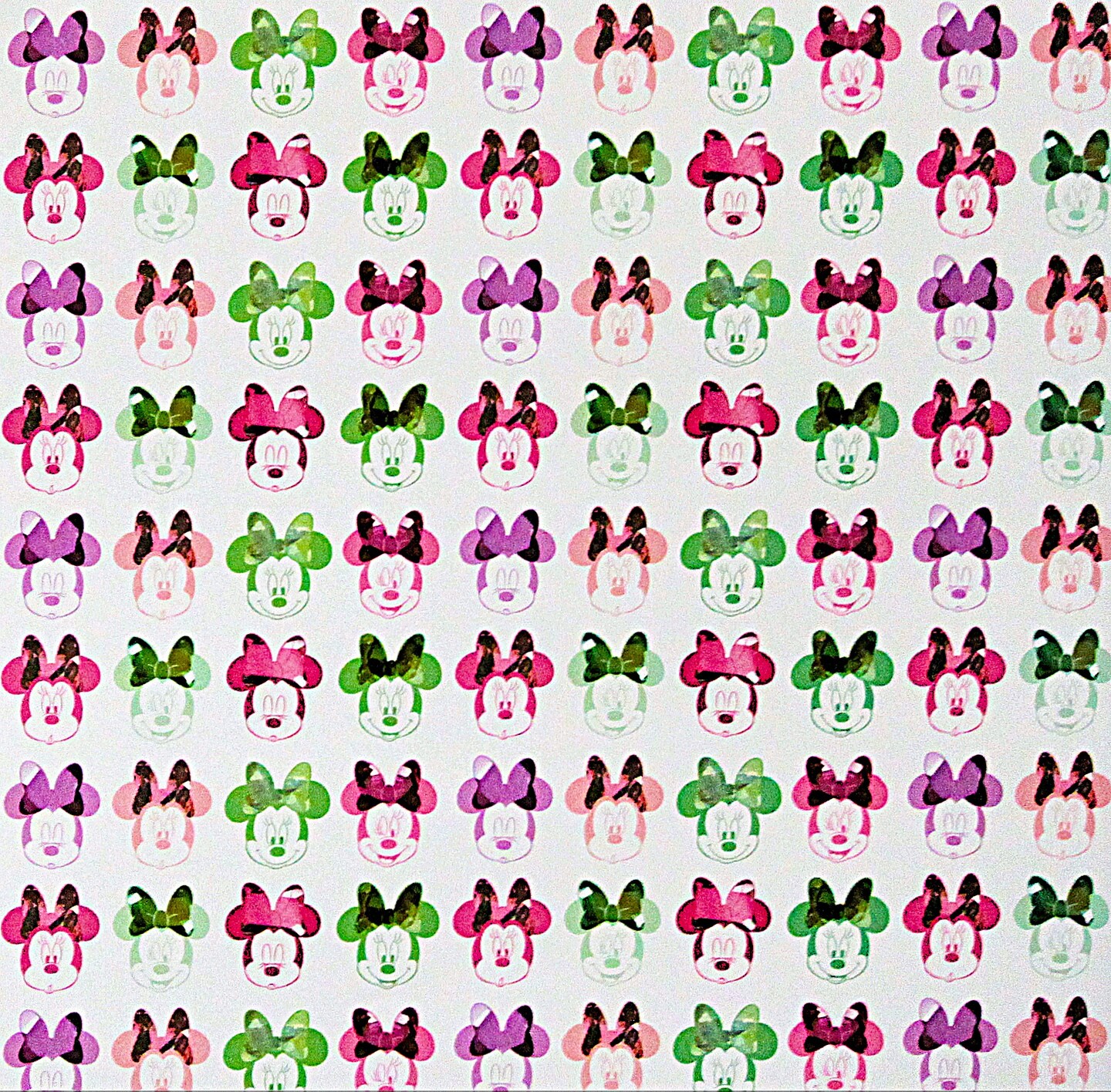 Disney Minnie Mouse Facial Expressions 12x12 Scrapbook Paper