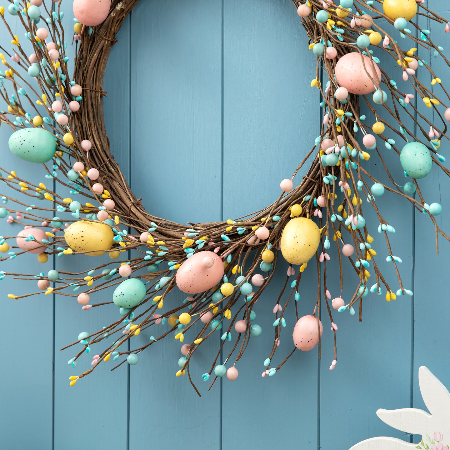 Set of 2 22&#x22;D Easter Decor Egg Wreaths