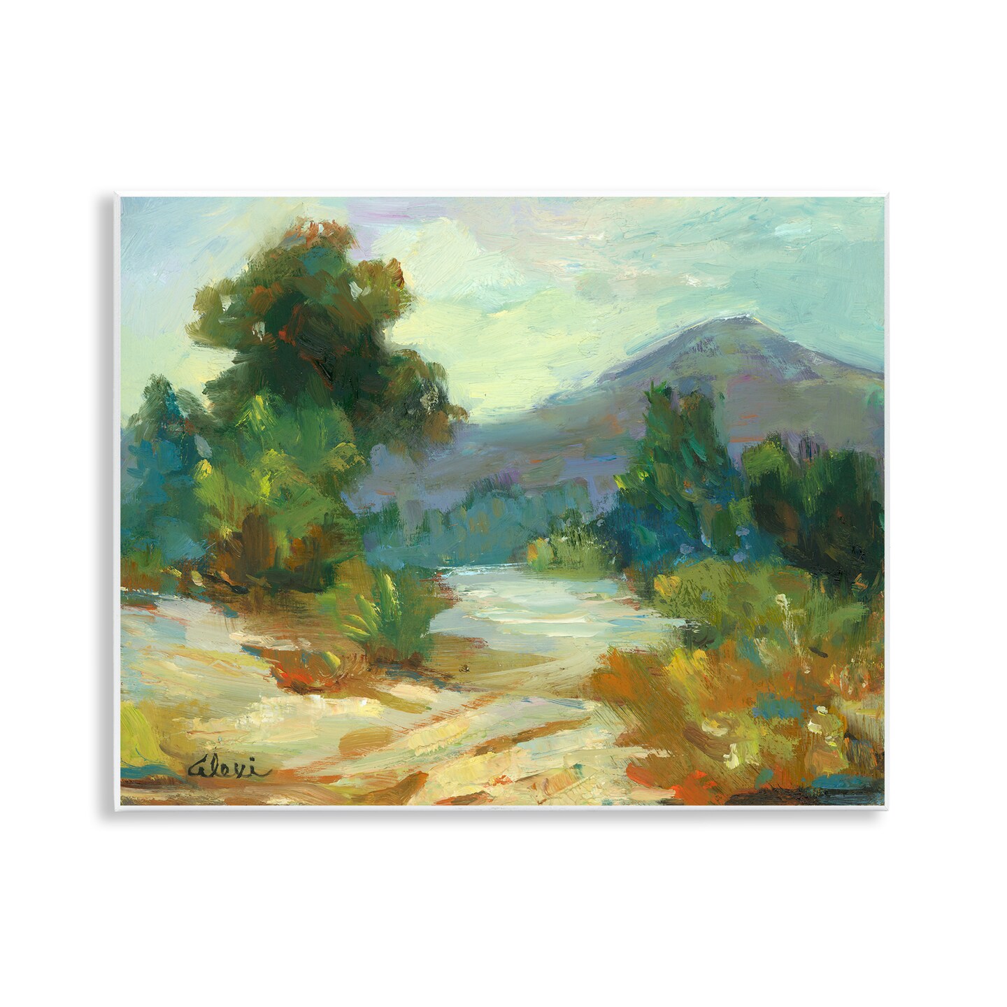 Stupell Industries Fall Time Mountain View Wall Plaque Art Design by Alexi Fine