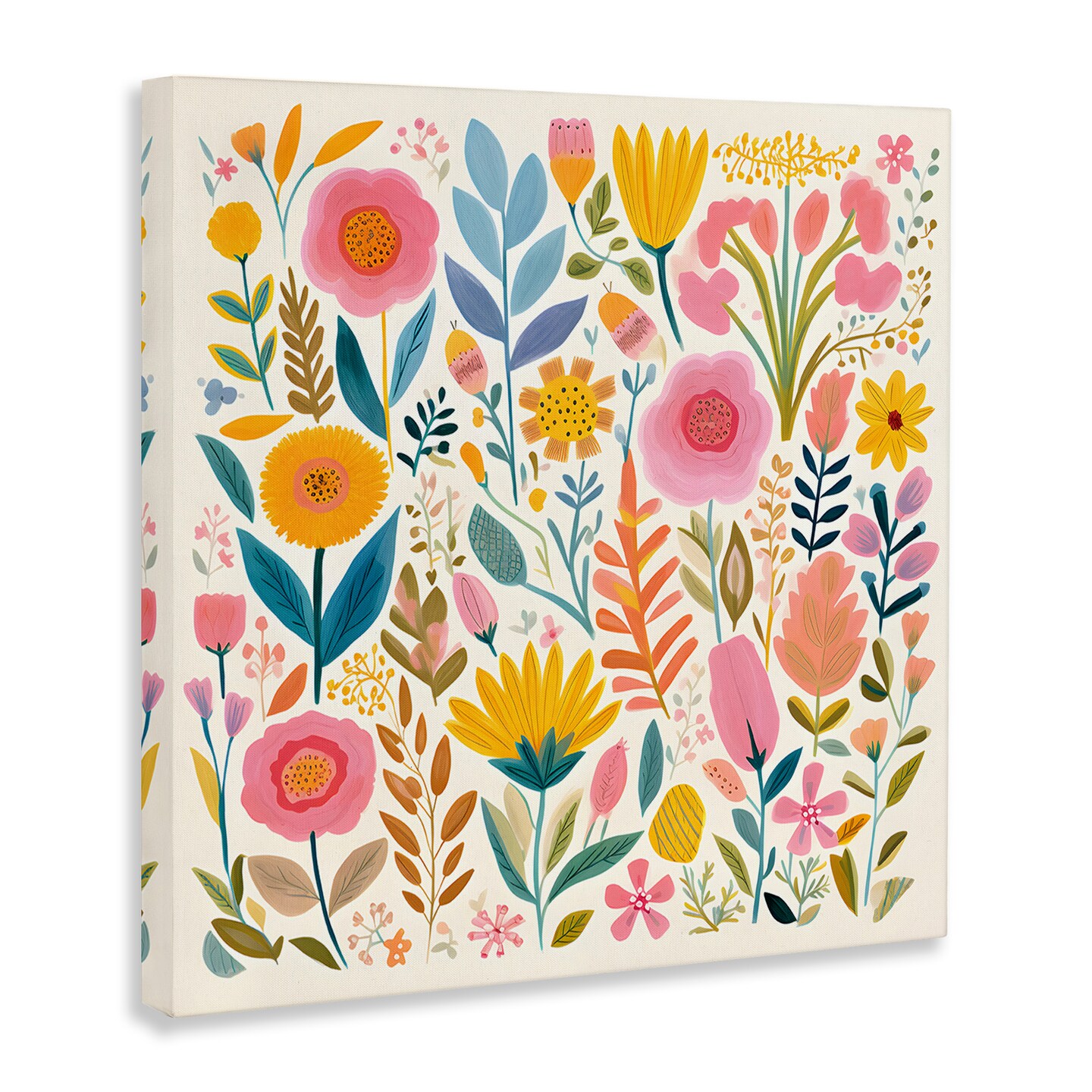Stupell Industries Cottage Florals Pattern Canvas Wall Art Design by Petal Prints Design