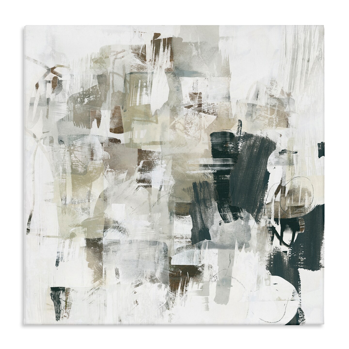 Stupell Industries Abstract Monochrome Paint Canvas Wall Art Design by June Erica Vess