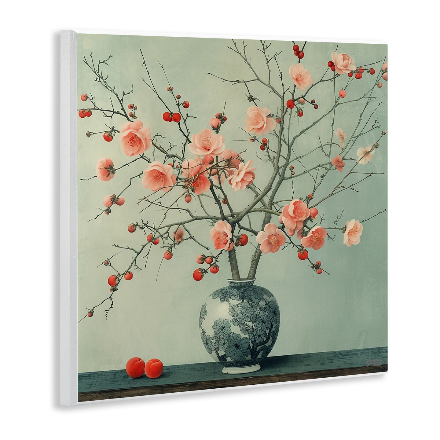 Stupell Industries Historical Flower Vase Wall Plaque Art Design by Roozbeh Bahramali