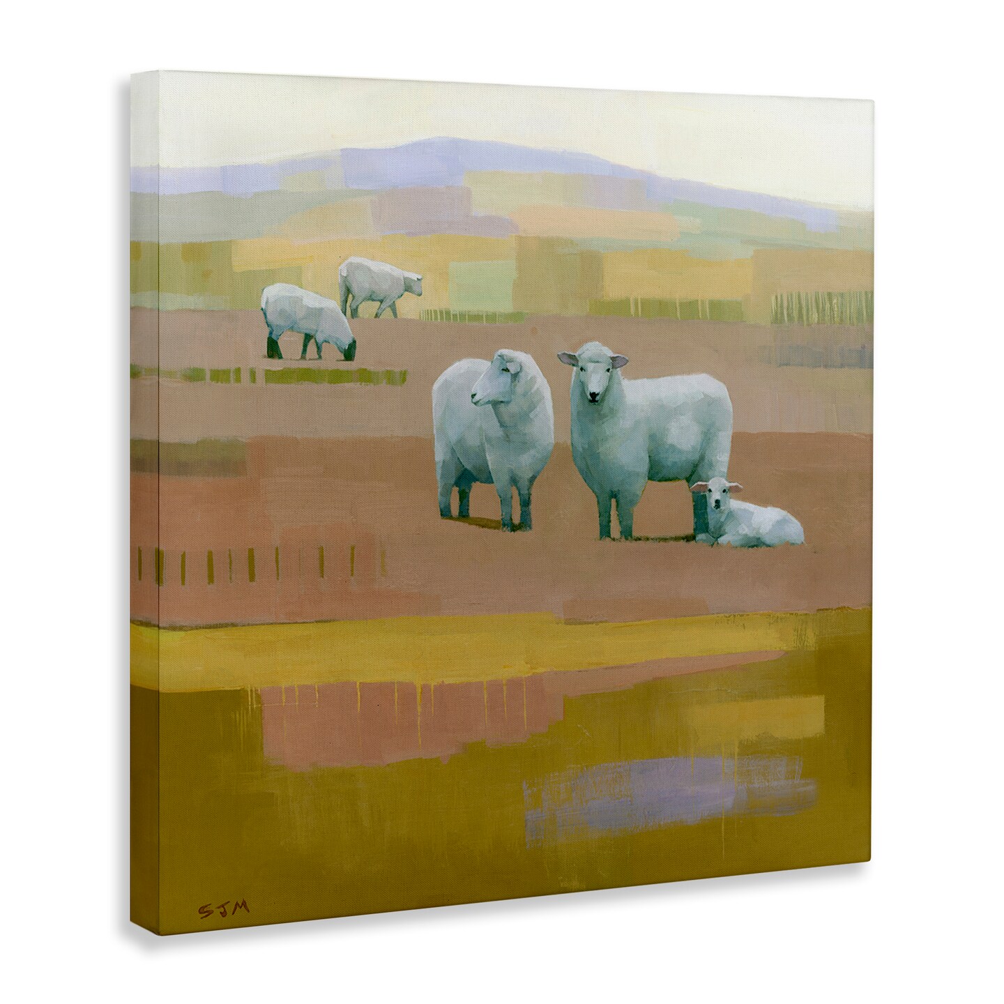 Stupell Industries Sheep Grazing Pasture Canvas Wall Art Design by Stephen Mitchell