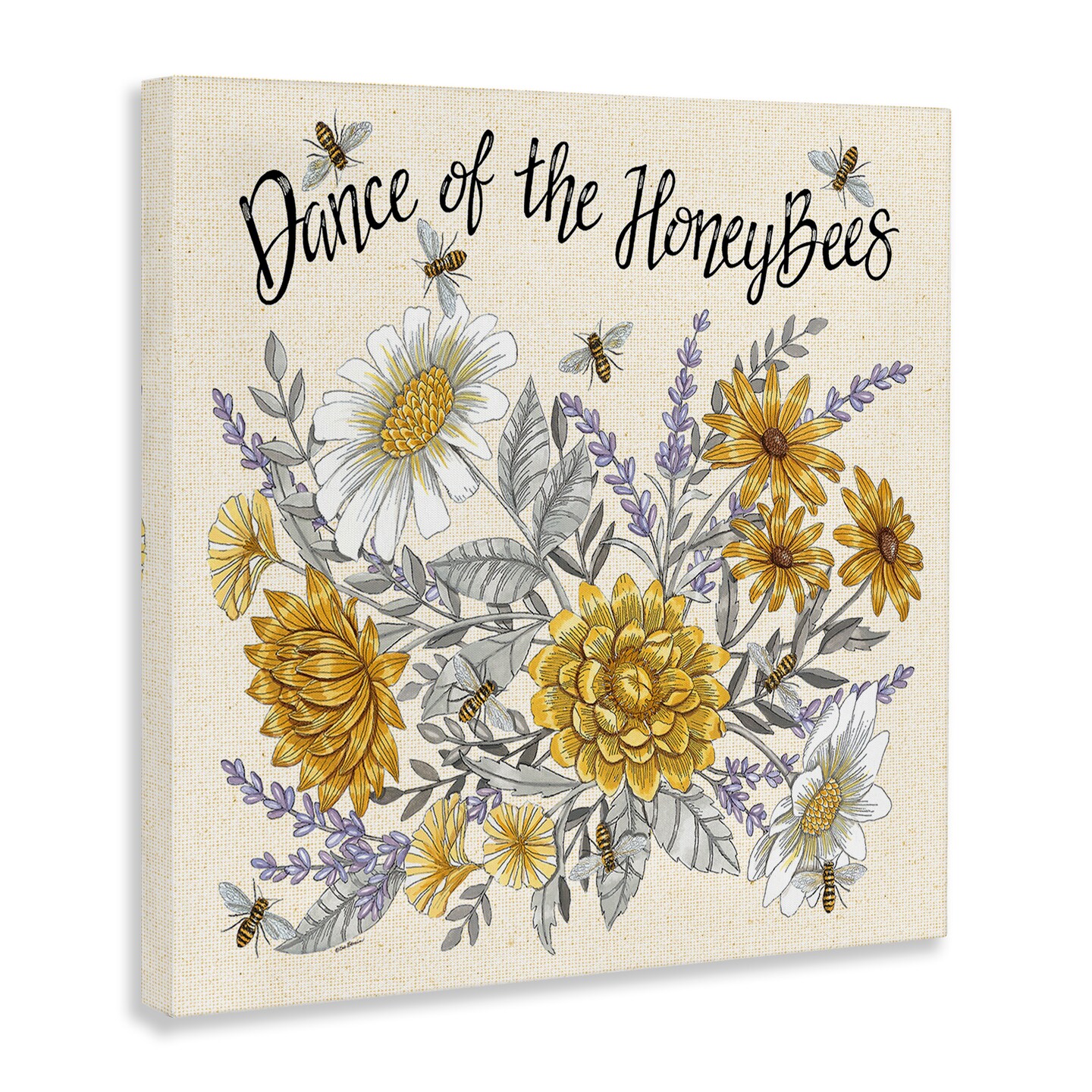 Stupell Industries Dance of Honeybees Canvas Wall Art Design by Deb Strain